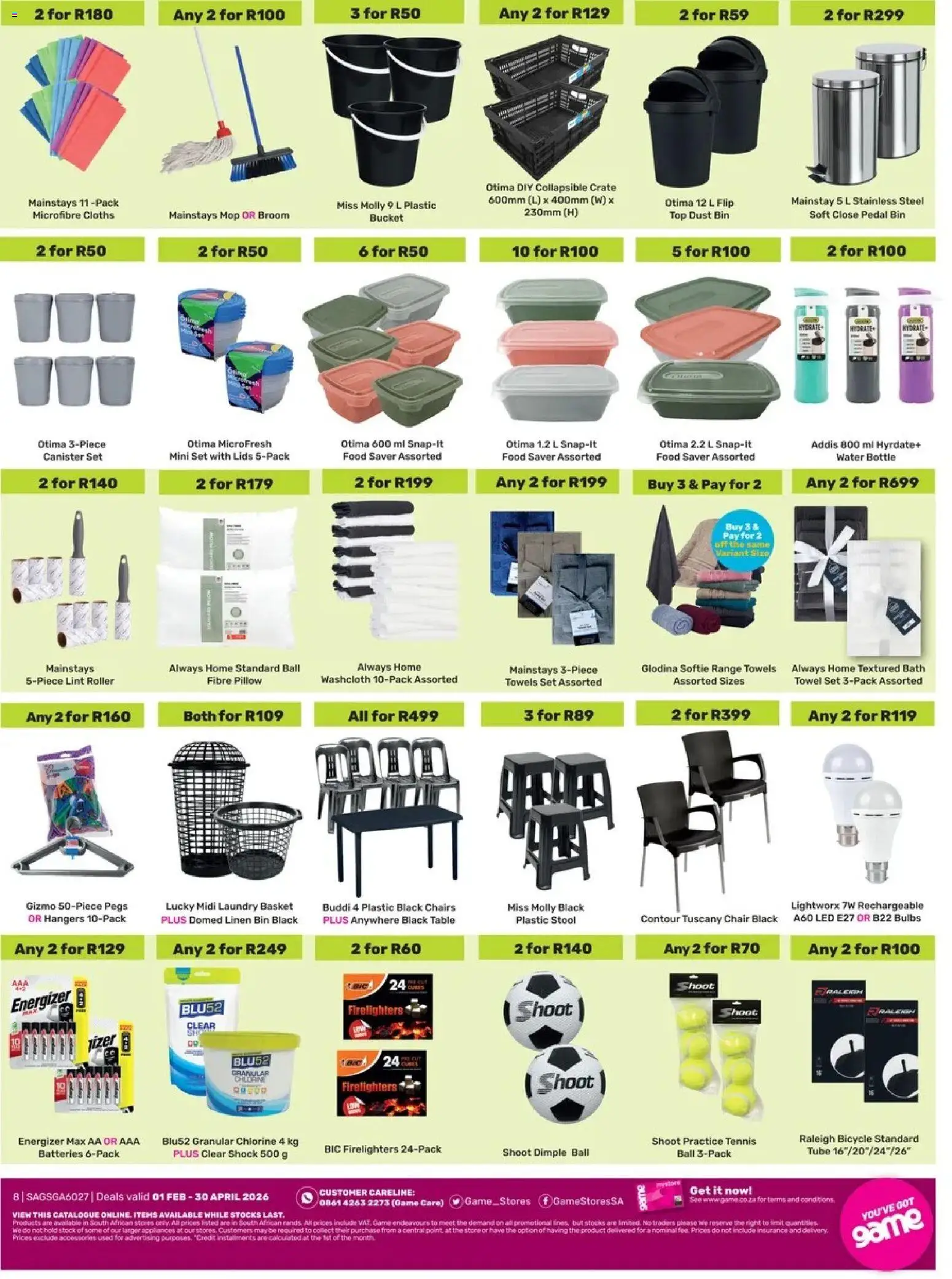 Game - Catalogue More 4 Less valid from 01.02.2026 | Page: 8 | Products: Table, Water, Pillow, Posilovací guma