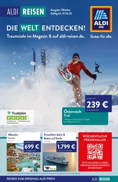 Aldi Reisen Prospekt 	 ab 01.10.2025 gültig