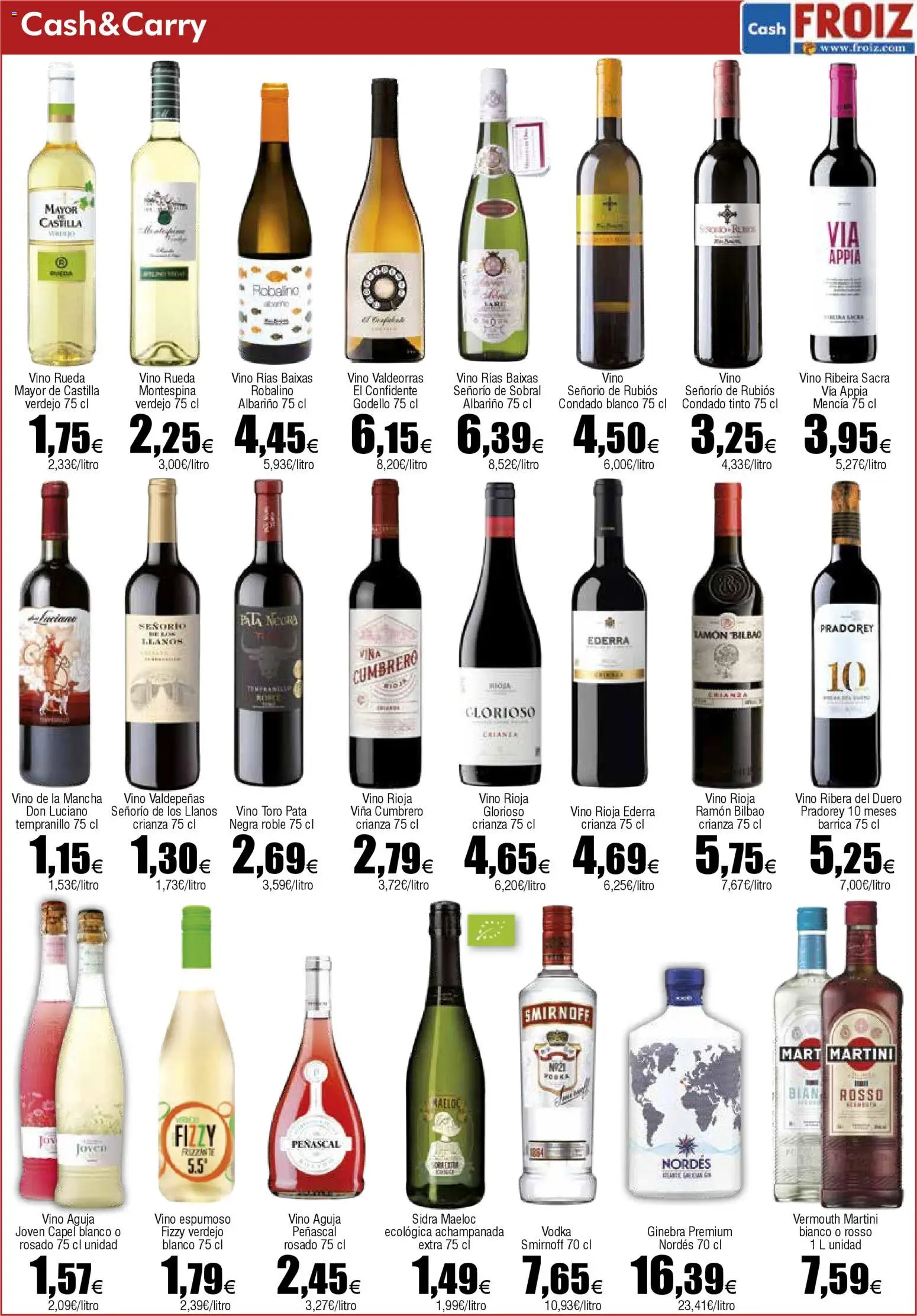 Froiz - Folleto Cash │ válido desde el 12.11.2025 | Página: 10 | Productos: Vino, Ginebra, Vodka