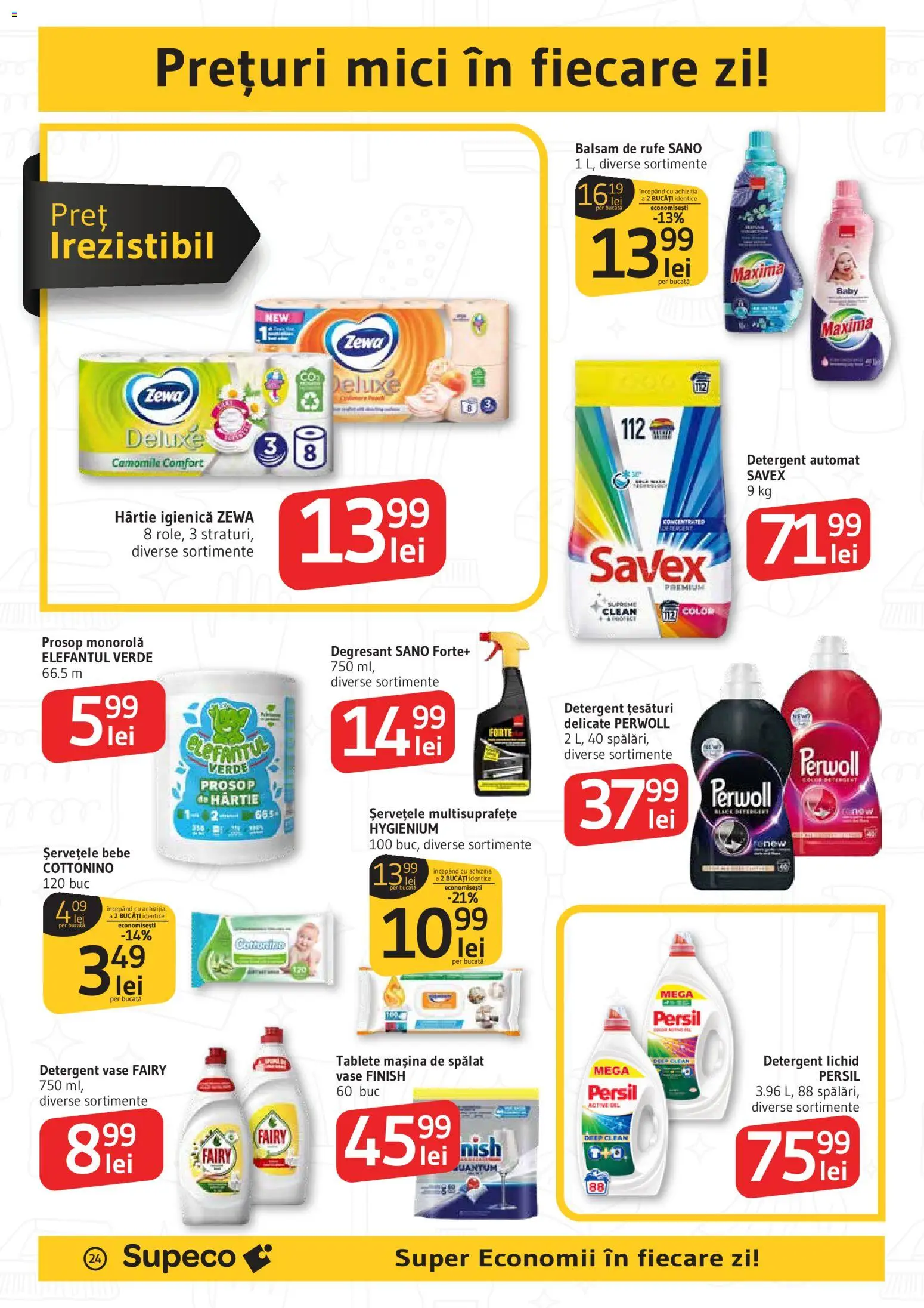 Noul catalog Supeco – valabil de la 19.02.2026 | Pagină: 24 | Produse: Mașină De Spălat, Mici, Balsam, Detergent