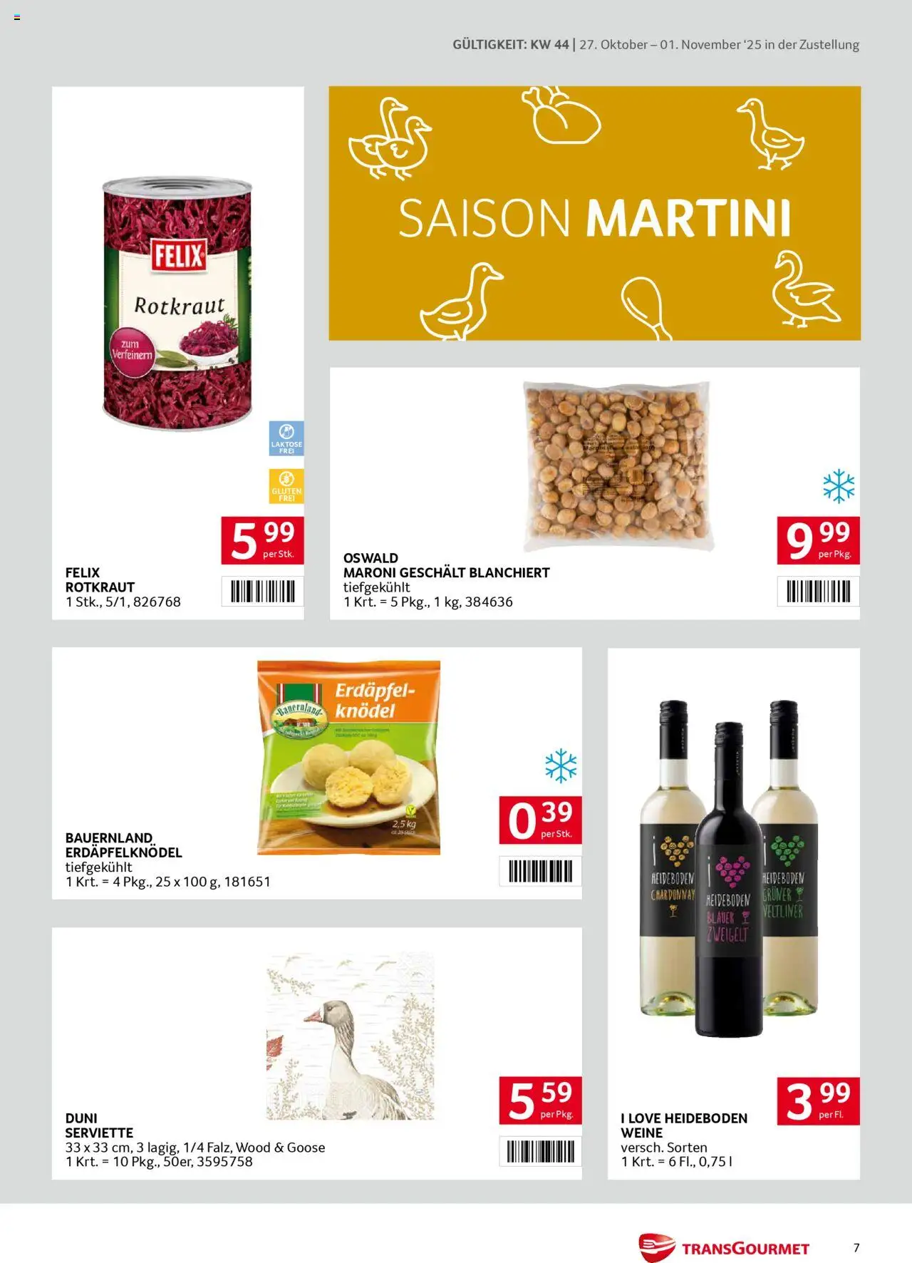 Transgourmet  Zustellaktion gültig ab 27.10.2025 | Seite: 7