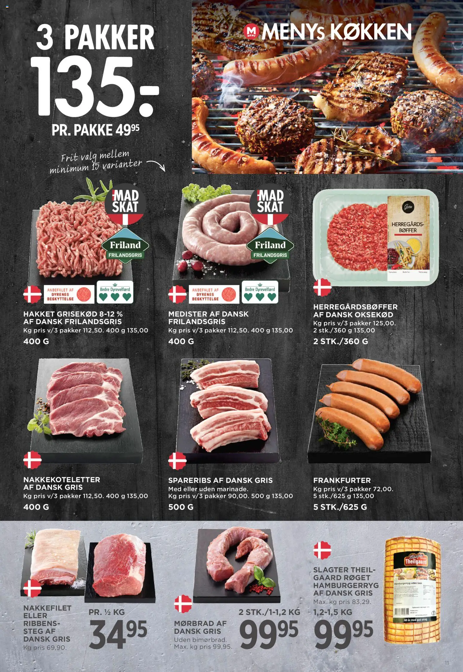 Meny tilbudsavis – gyldig fra 10.04.2026 | Side: 15 | Produkter: Oksekød, Spareribs, Nakkefilet, Hamburgerryg