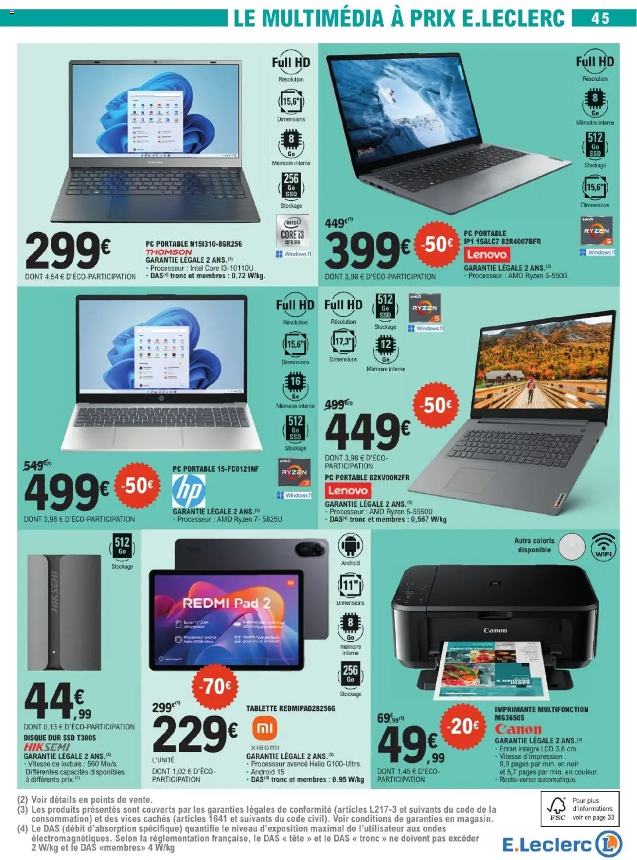  | Page: 45 | Produits: PC, Disque dur, PC portable, Portable