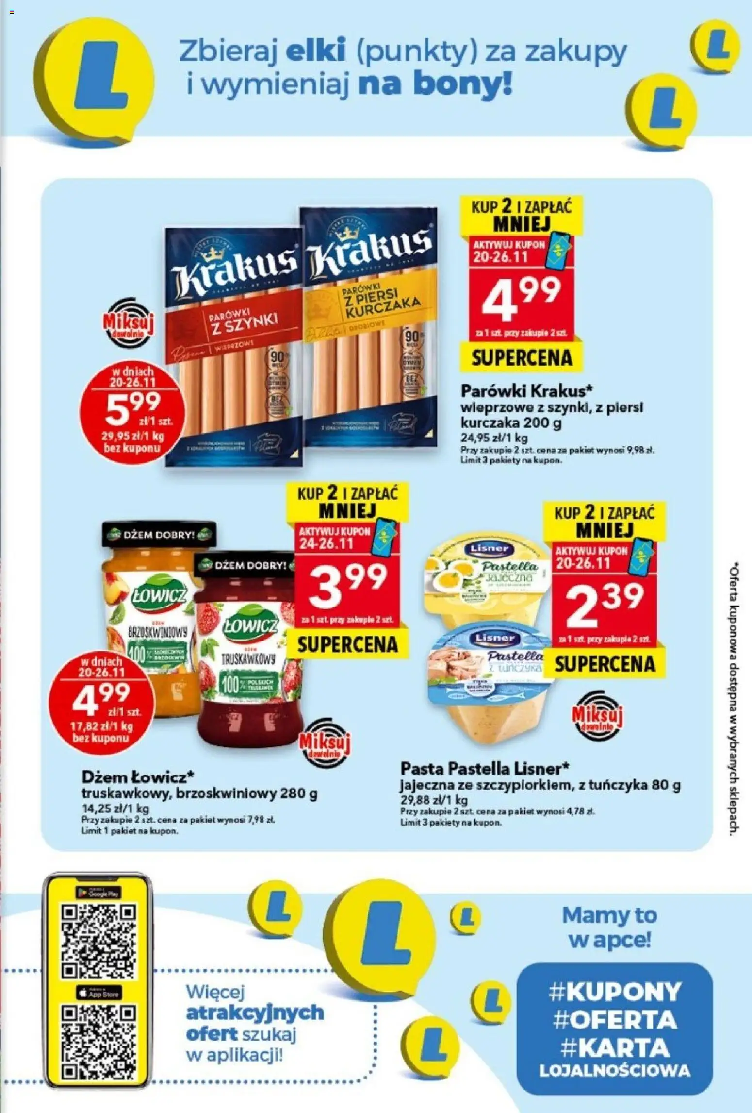 Lewiatan gazetka od 20.11.2025 | Strona: 3 | Produkty: Piersi, Parówki, Dżem