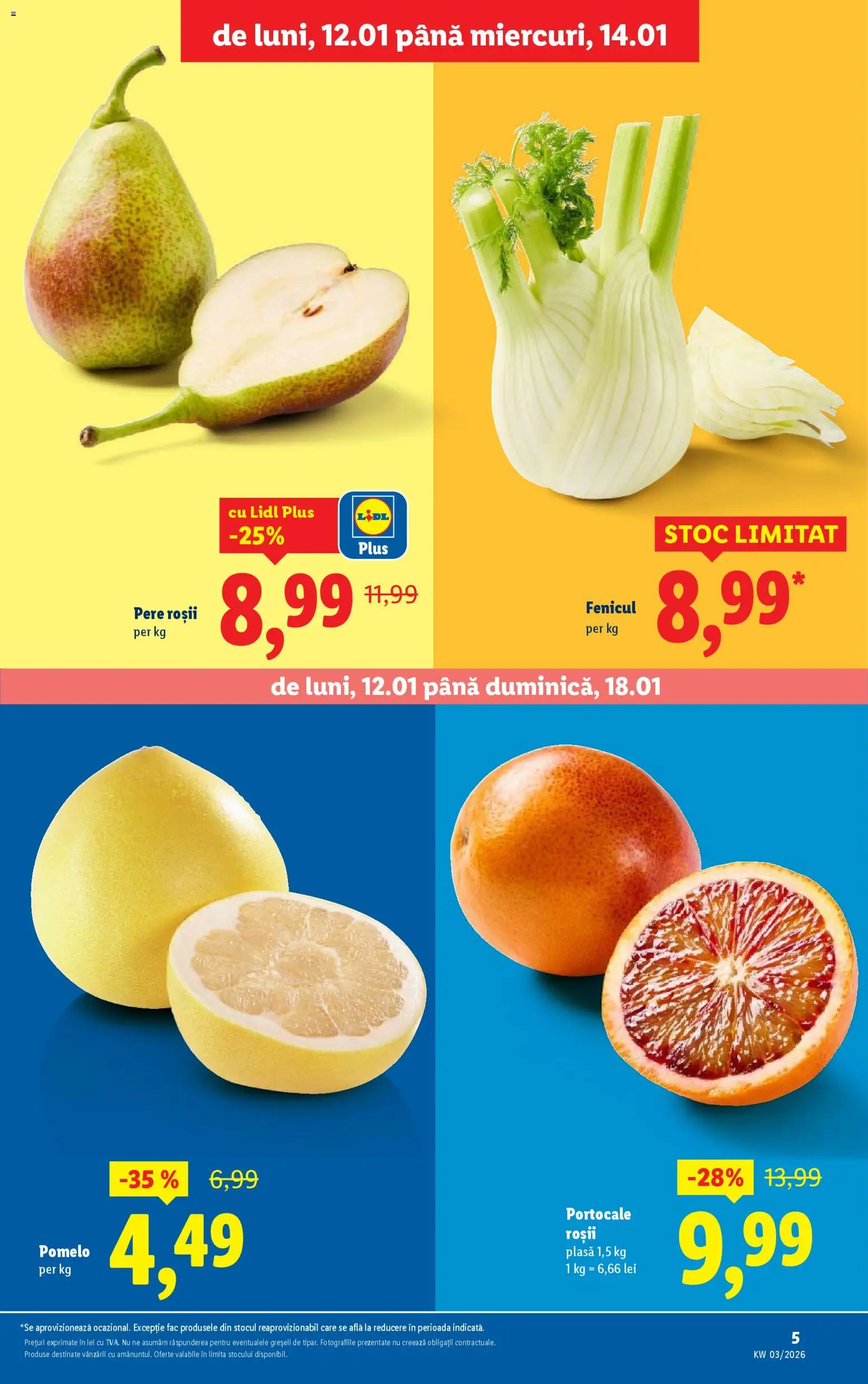 Noul catalog Lidl – valabil de la 12.01.2026 | Pagină: 5 | Produse: Portocale, Roșii