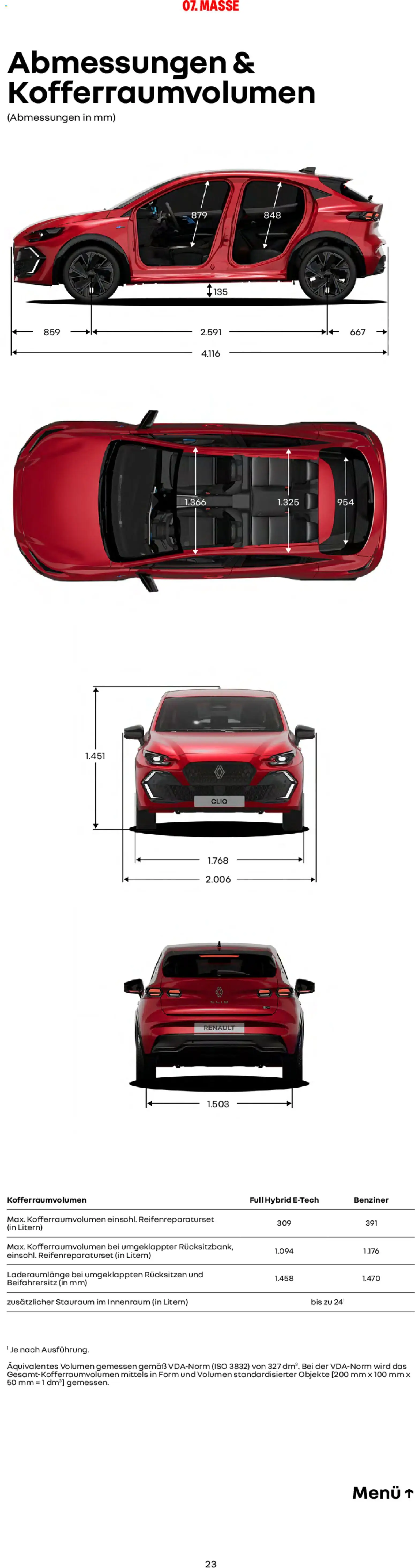 Renault Neuer Clio – gültig ab 01.10.2025 | Seite: 23