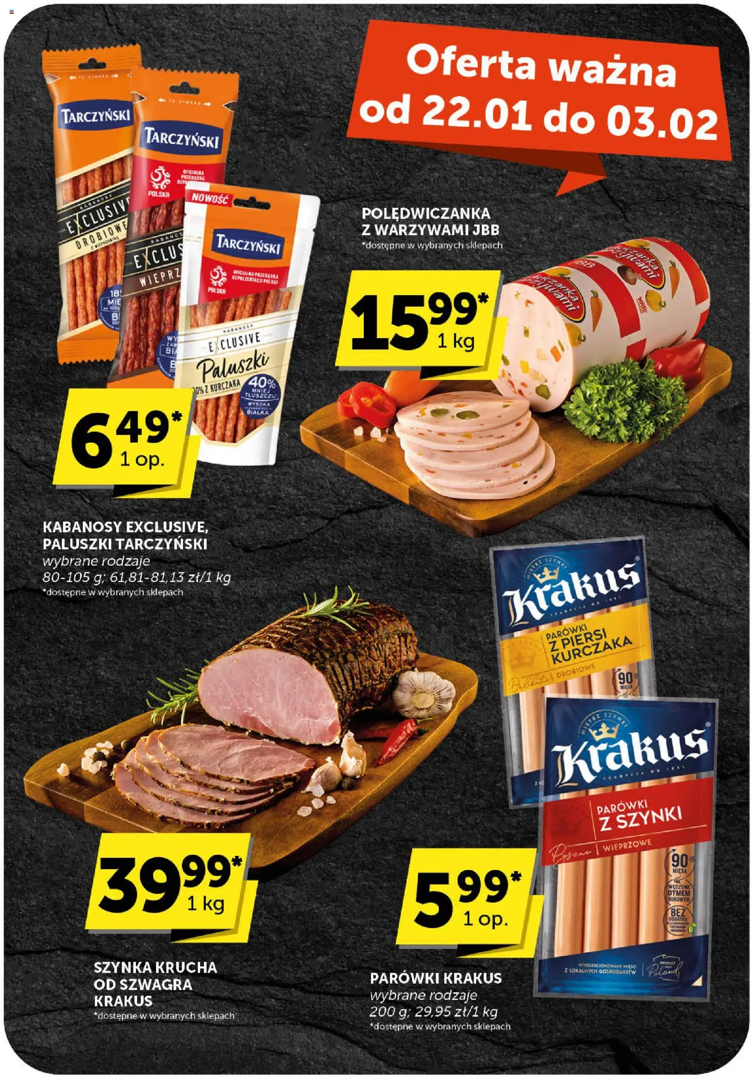 Euro Sklep Gazetka od 22.01.2026 | Strona: 20 | Produkty: Piersi, Parówki z szynki, Kabanosy, Szynka