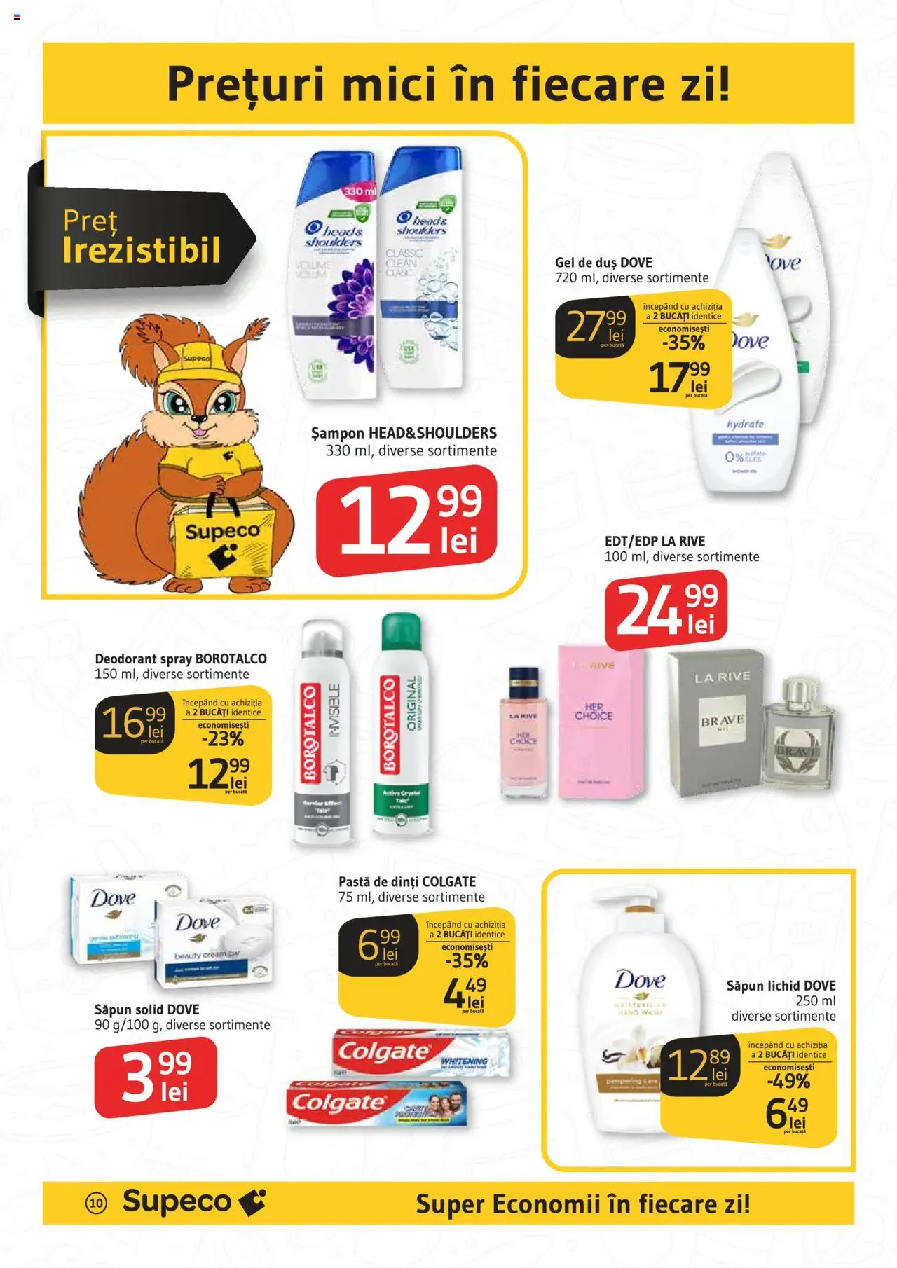 Supeco catalog - Deschidere Roman – valabil de la 04.09.2025 | Pagină: 10 | Produse: Săpun solid, Săpun, Gel de duș, Pastă de dinți