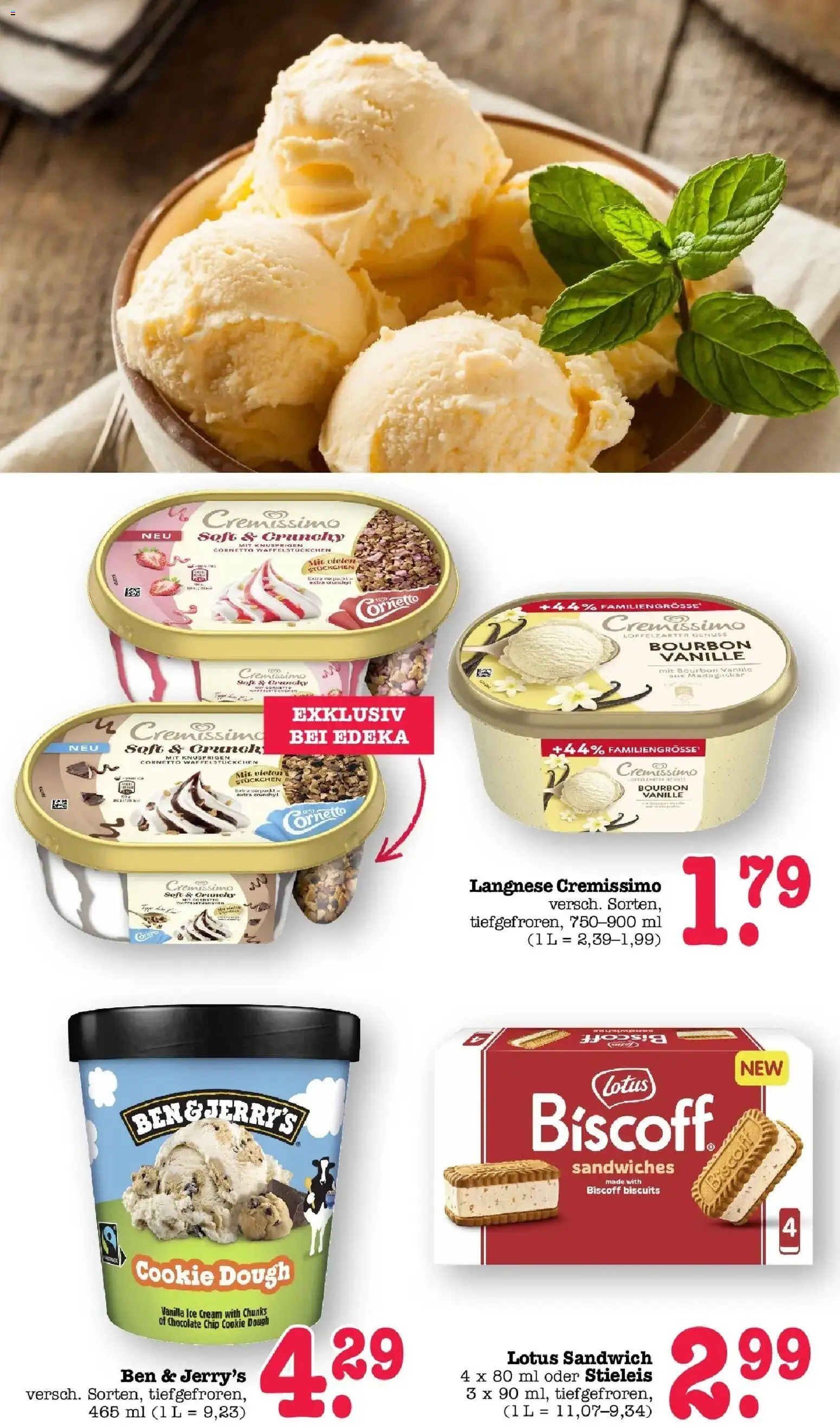 Angebote – gültig ab 23.03.2026 | Seite: 26 | Produkte: Langnese cremissimo, Cremissimo, Ben & Jerry's, Bourbon