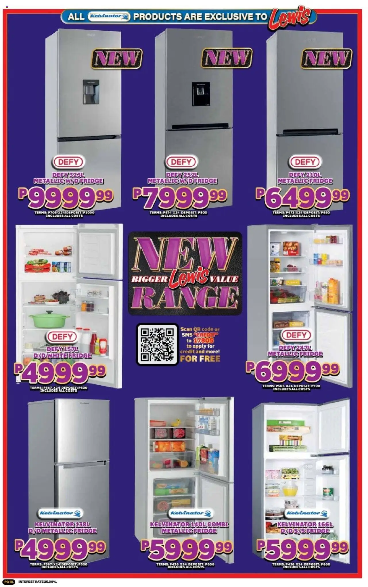 New Lewis Stores catalogue – valid from 01.10.2025 | Page: 18 | Products: Fridge