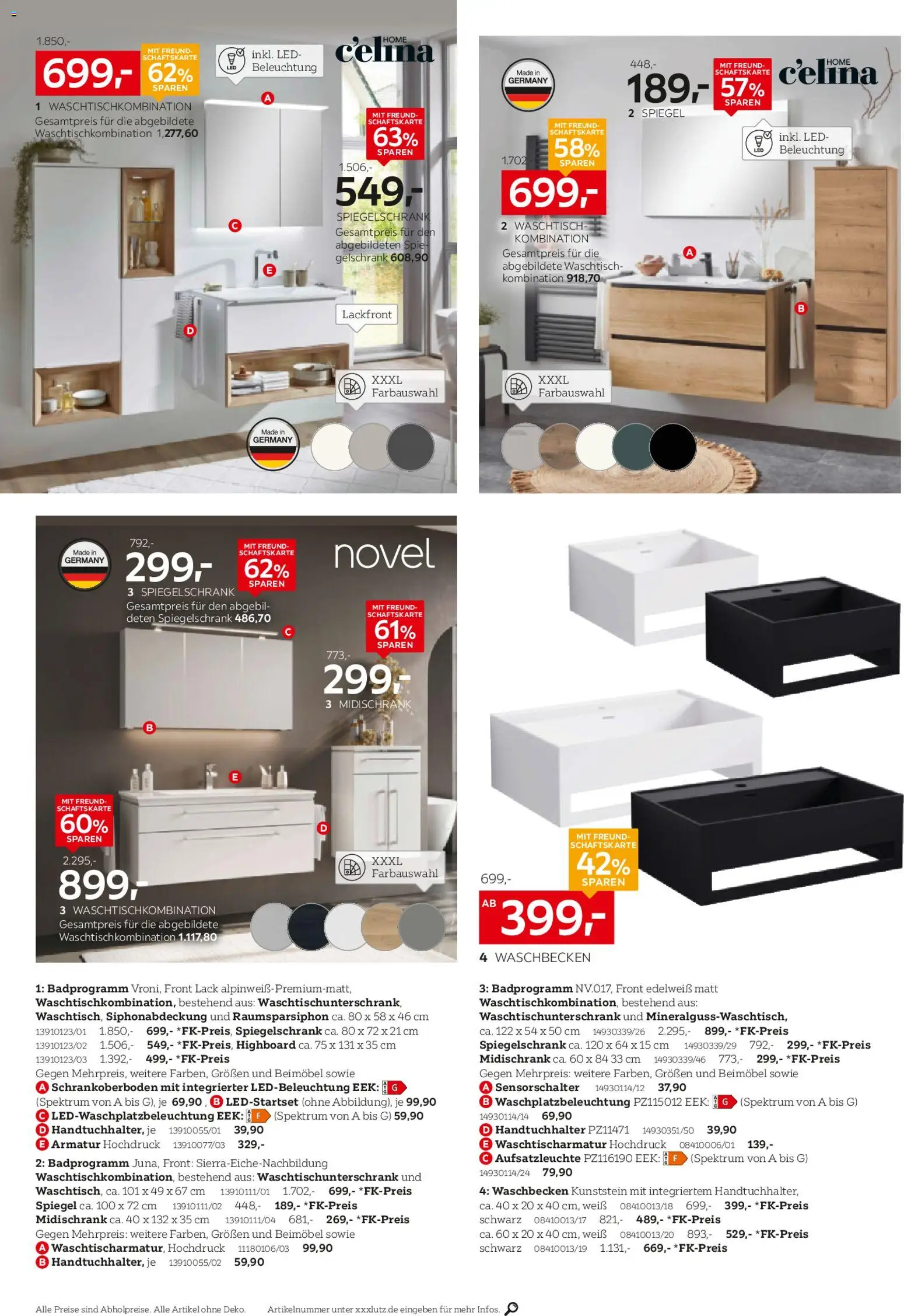 XXXL Lutz Badezimmer-Testerinnen und -Tester gesucht! – gültig ab 26.10.2025 | Seite: 12 | Produkte: Waschbecken, Spiegel, Armatur, Spiegelschrank