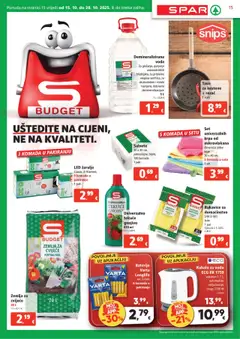 Katalog Spar - Pregled kataloga iz trgovine Spar, vrijedi od 15.10.2025 | Stranica: 15 | Proizvodi: Krpa, Baterije, Žarulje, Rezač