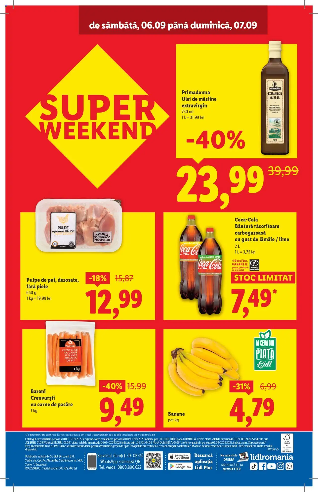Catalog Lidl – valabil de la 01.09.2025 | Pagină: 40 | Produse: Hacıyatmaz Kedi Oyuncağı, Rață, Crenvurști, Lămâie