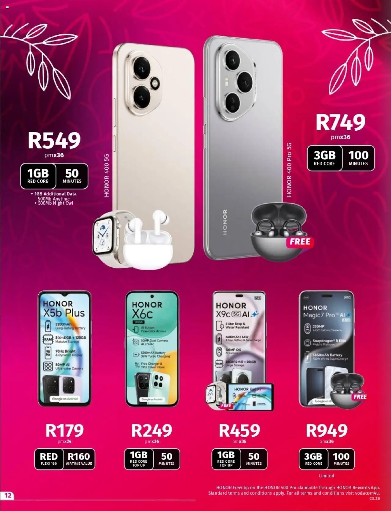 New Vodacom catalogue – valid from 09.09.2025 | Page: 12 | Products: Camera, Battery, Charger, Water