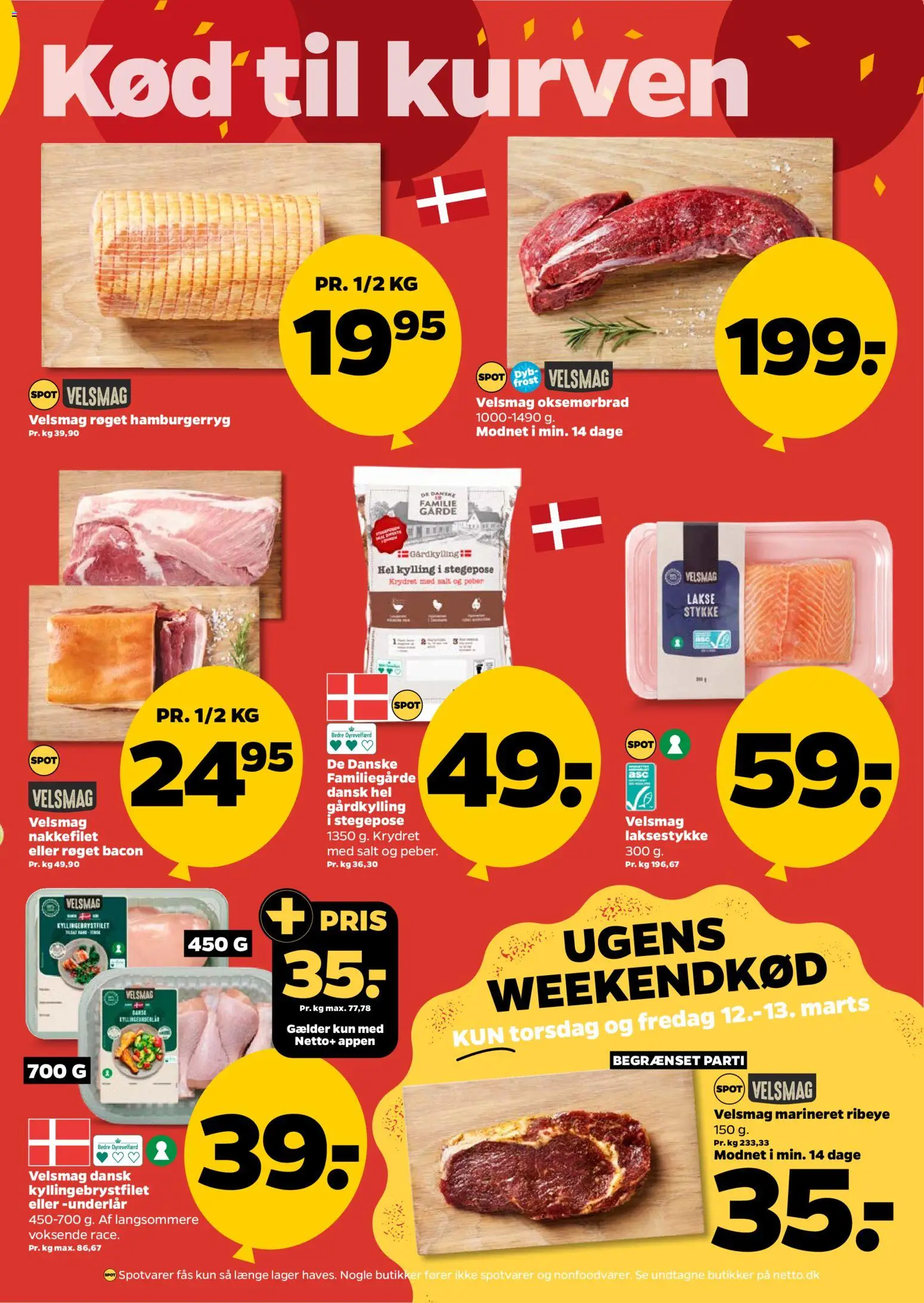 Netto tilbudsavis – gyldig fra 07.03.2026 | Side: 14 | Produkter: Salt, Nakkefilet, Bacon, Hamburgerryg