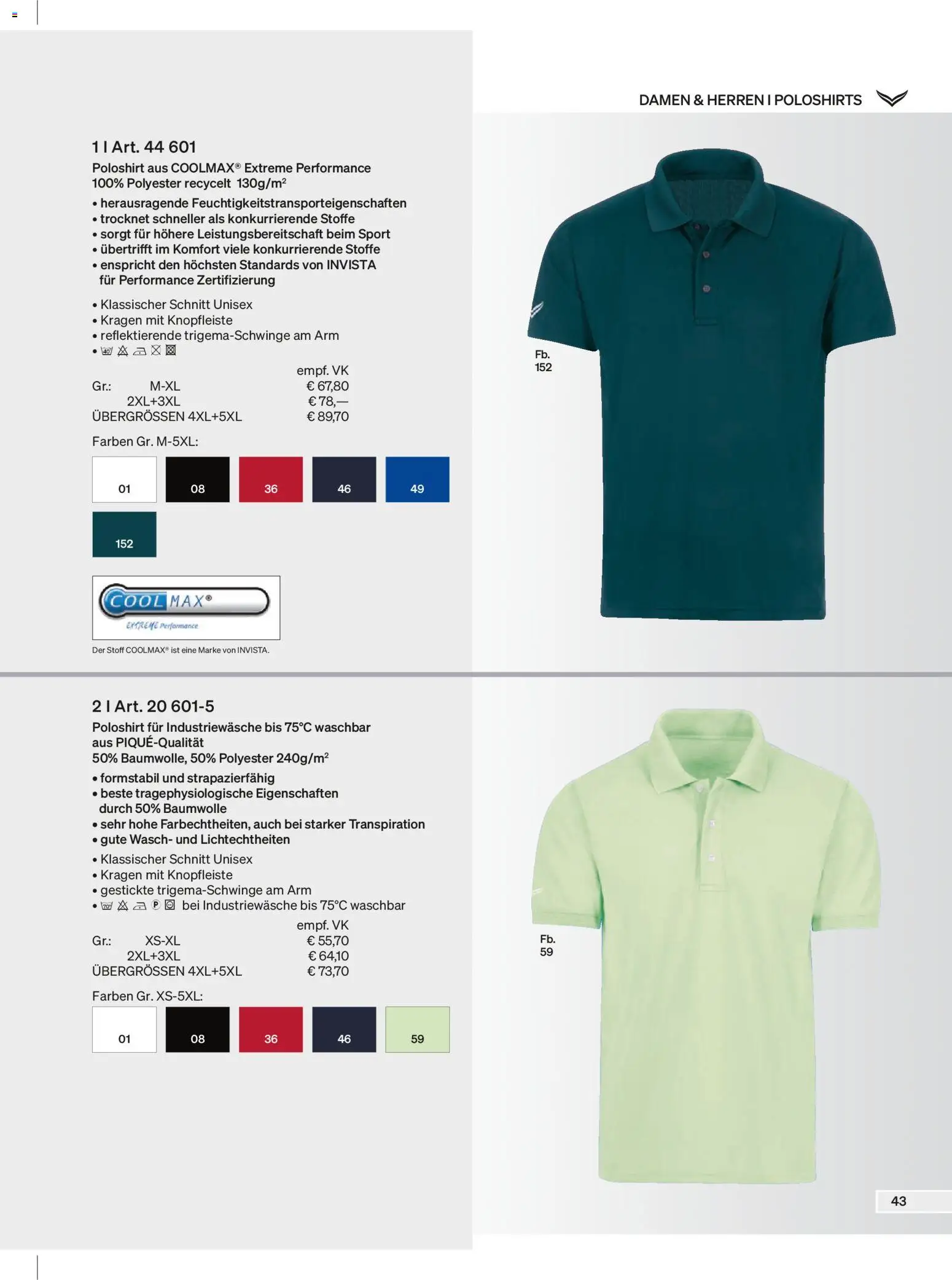 Trigema Prospekt – gültig ab 01.02.2026 | Seite: 43 | Produkte: Poloshirt