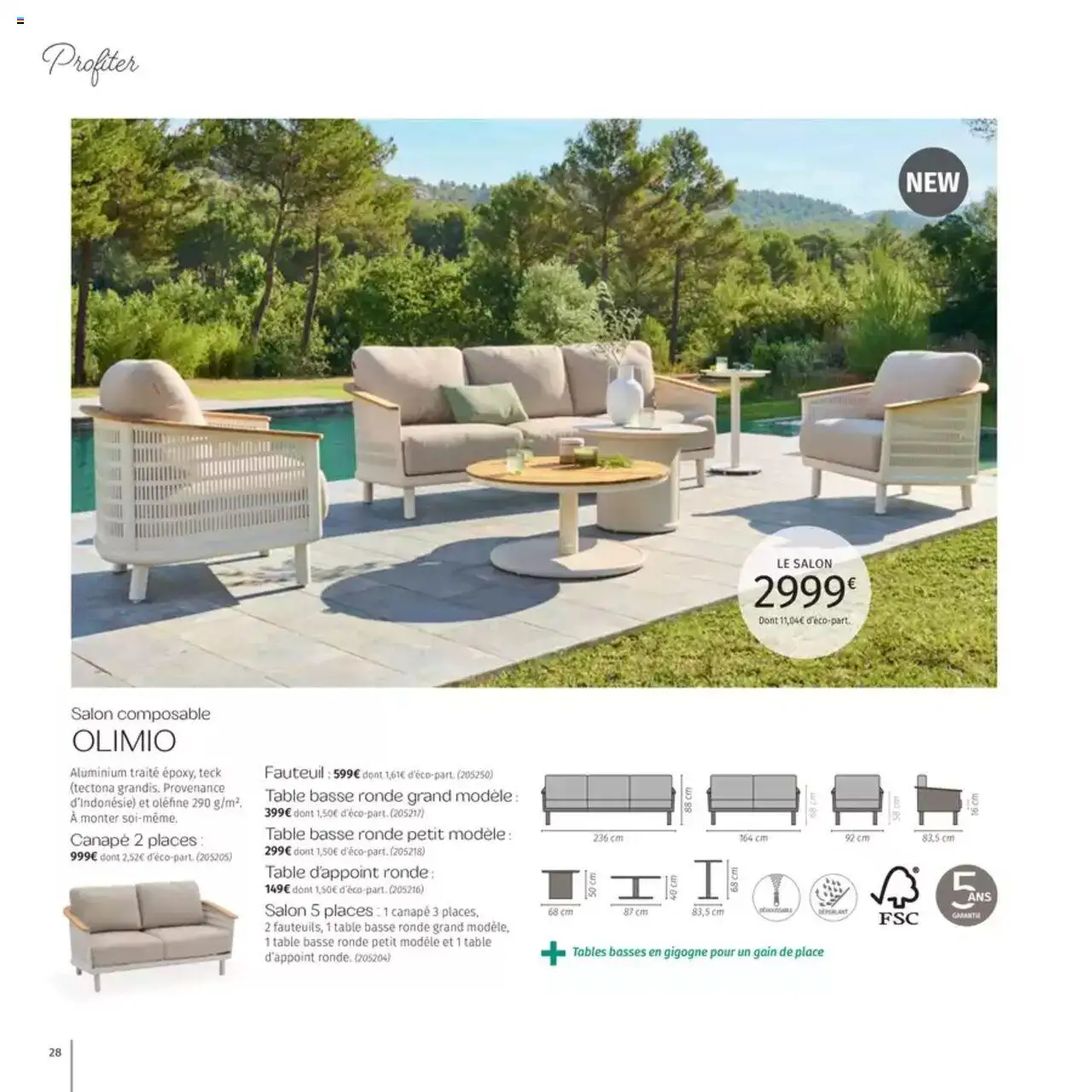  | Page: 28 | Produits: Canapé, Fauteuil, Table basse, Table