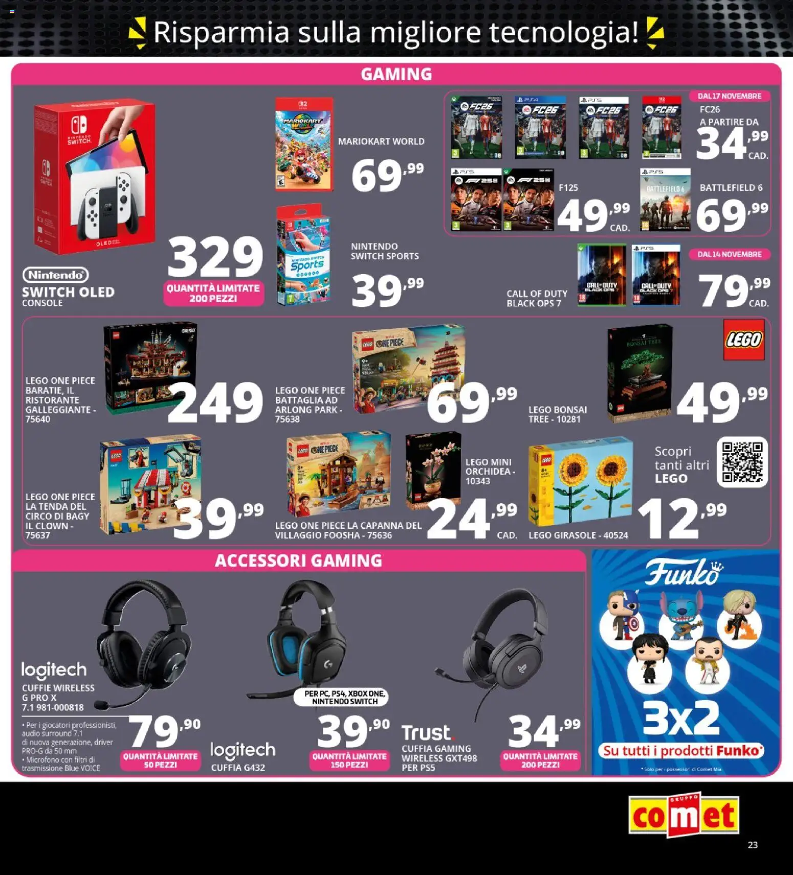 Volantino Comet del 13.11.2025 | Pagina: 23 | Prodotti: Tenda, Audio, Microfono, Orchidea