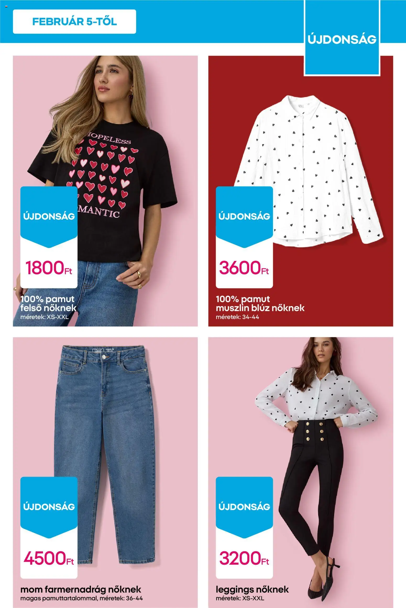 Pepco akciós ujság - amely érvényes a következő dátumtól: 12.02.2026 | Oldal: 7 | Termékek: Farmernadrág, Blúz, Leggings