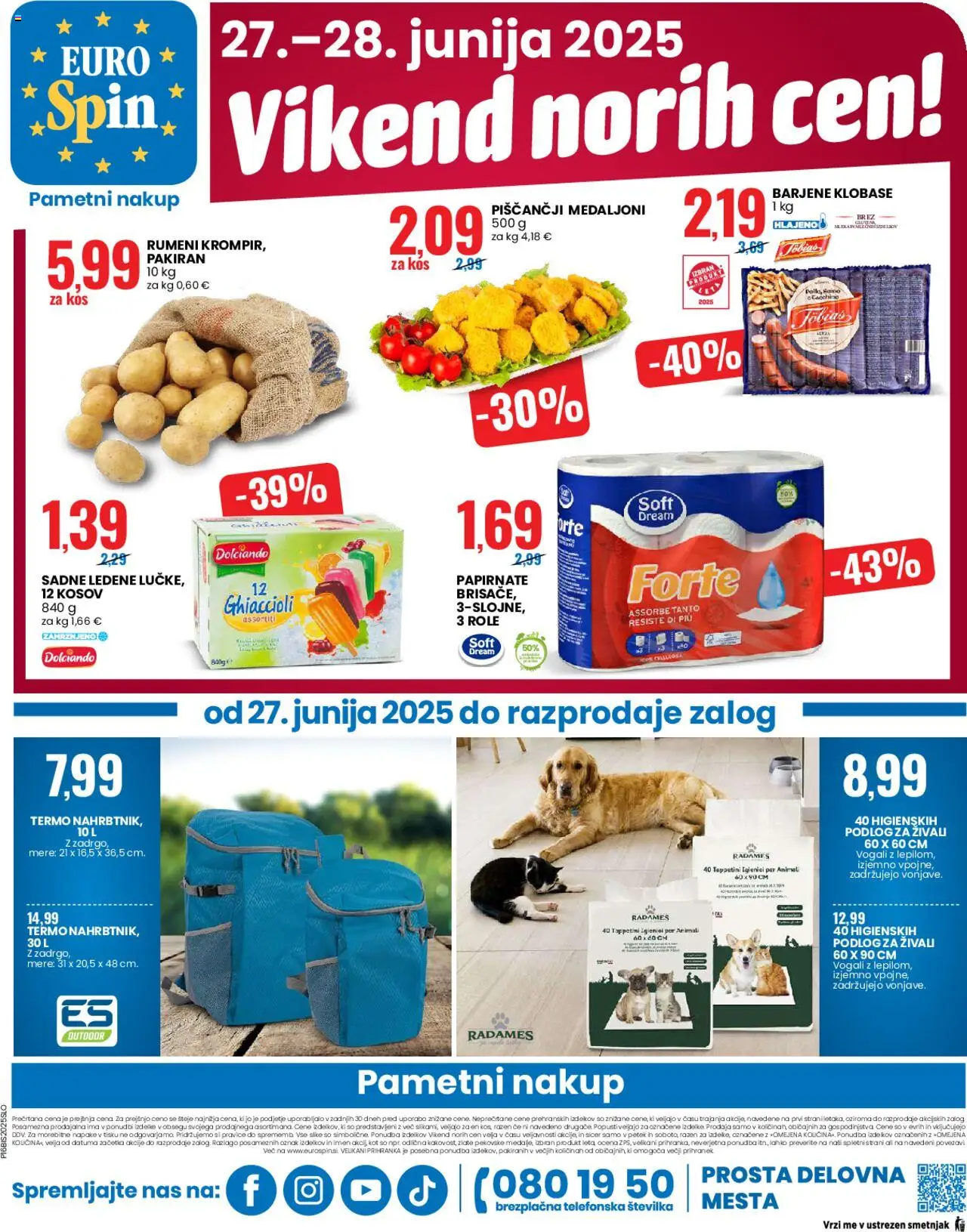 Eurospin - Ljubljana │ velja od 26.06.2025 | Stran: 16 | Izdelki: Kos, Klobase