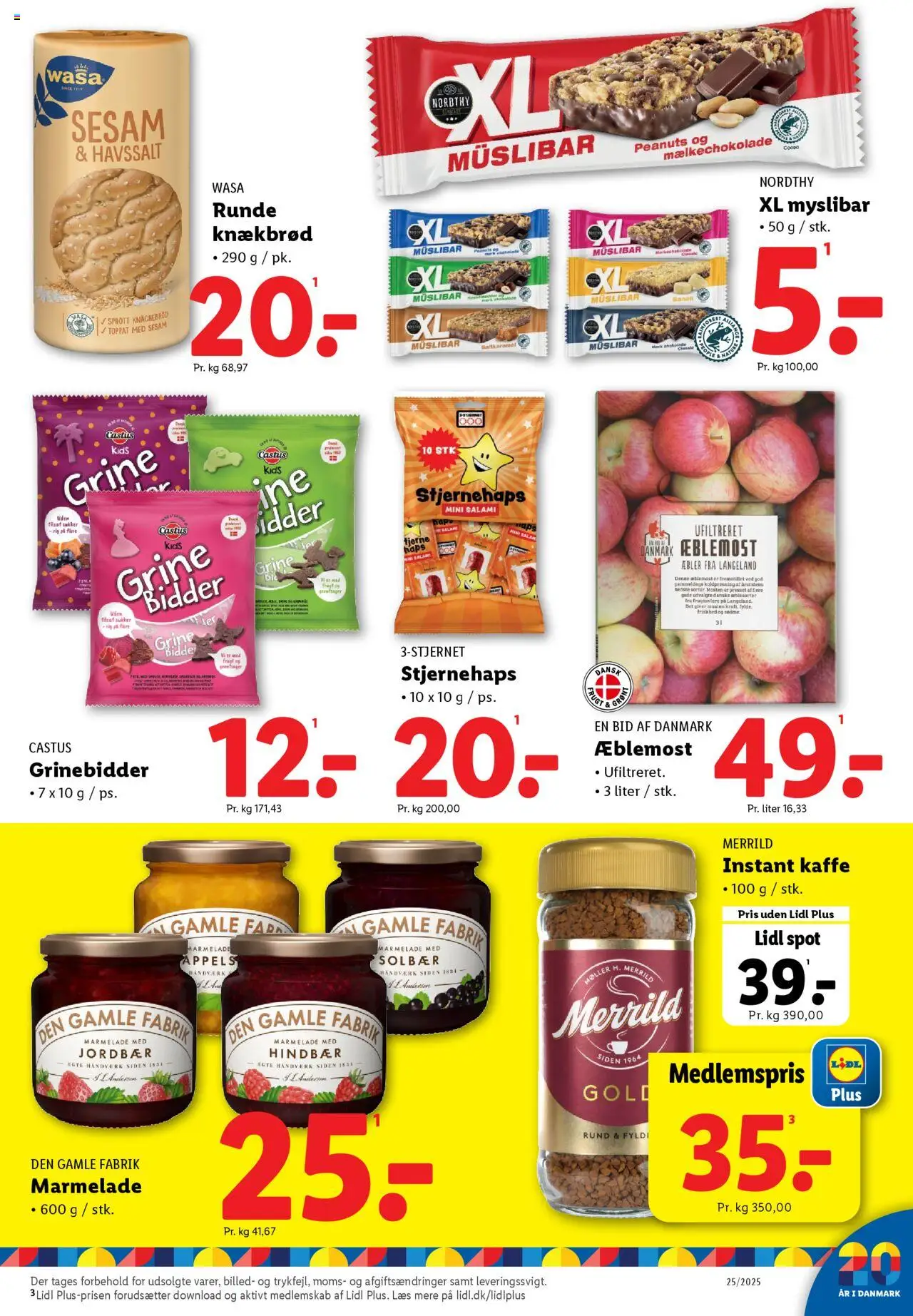 Lidl Tilbudsavis gyldig fra 19.06.2025 | Side: 22 | Produkter: Kaffe, Juice, Æbler, Knækbrød