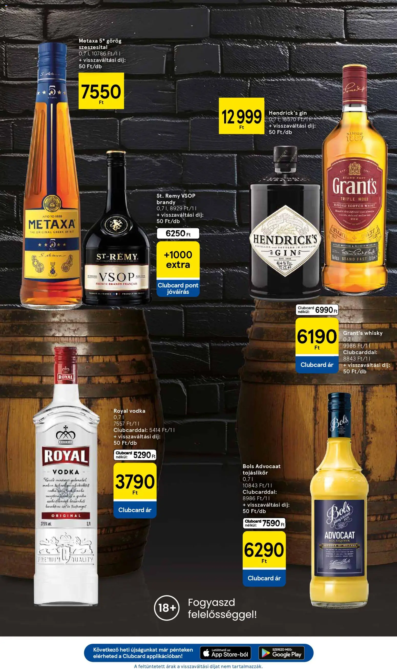 Tesco akciós ujság - amely érvényes a következő dátumtól: 13.11.2025 | Oldal: 29 | Termékek: Brandy, Tojáslikőr, Gin, Vodka