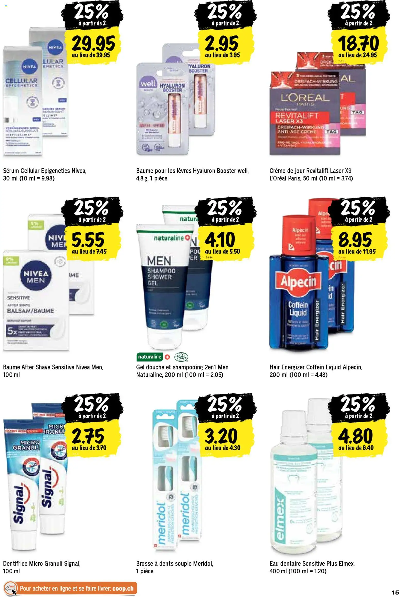 Coop - Les actions de la semaine – gültig ab 12.02.2026 | Seite: 15 | Produkte: Serum, Shampoo, Lip Balm, Shower Gel