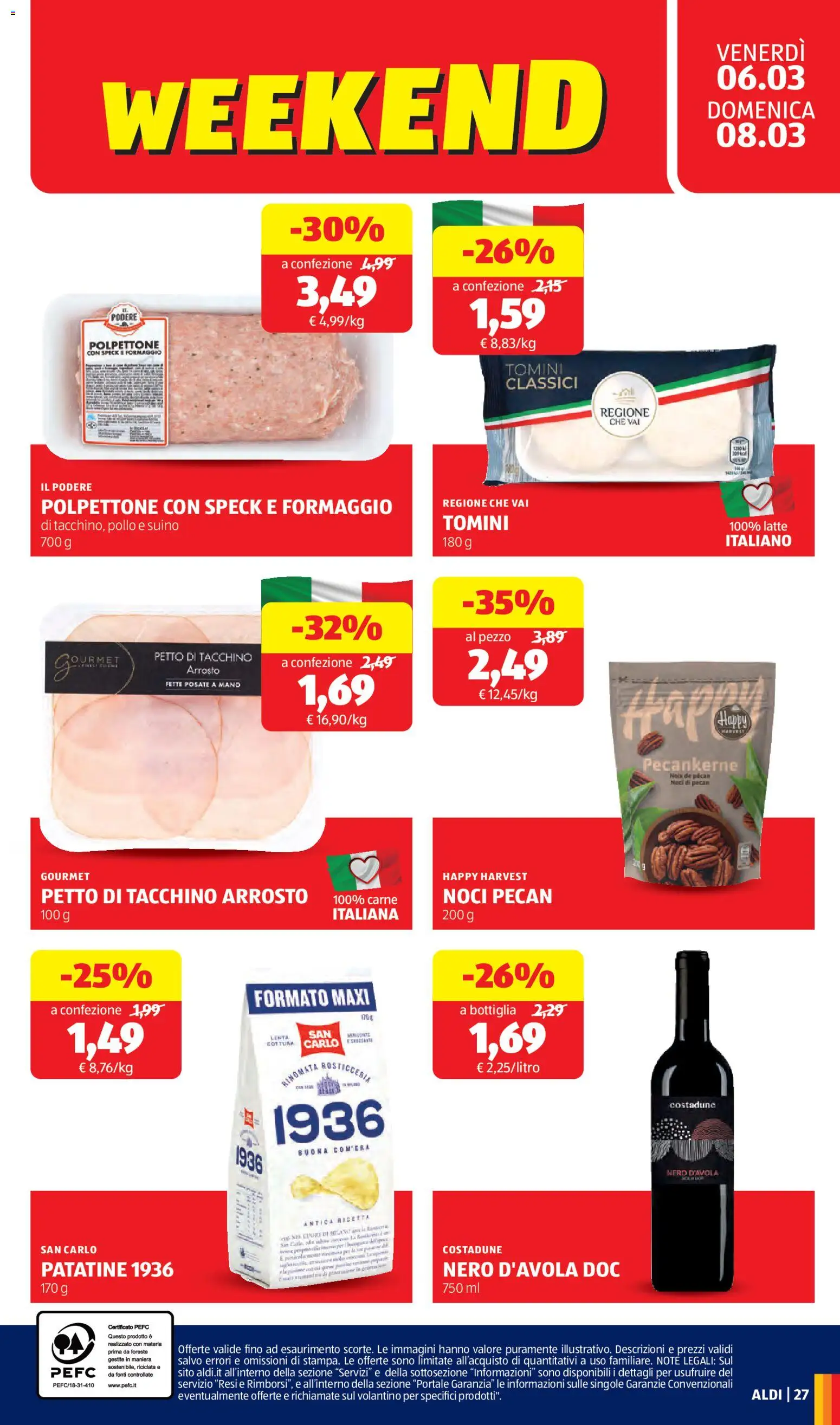 Volantino Aldi del 02.03.2026 | Pagina: 27 | Prodotti: Speck, Posate, Pollo, Patatine