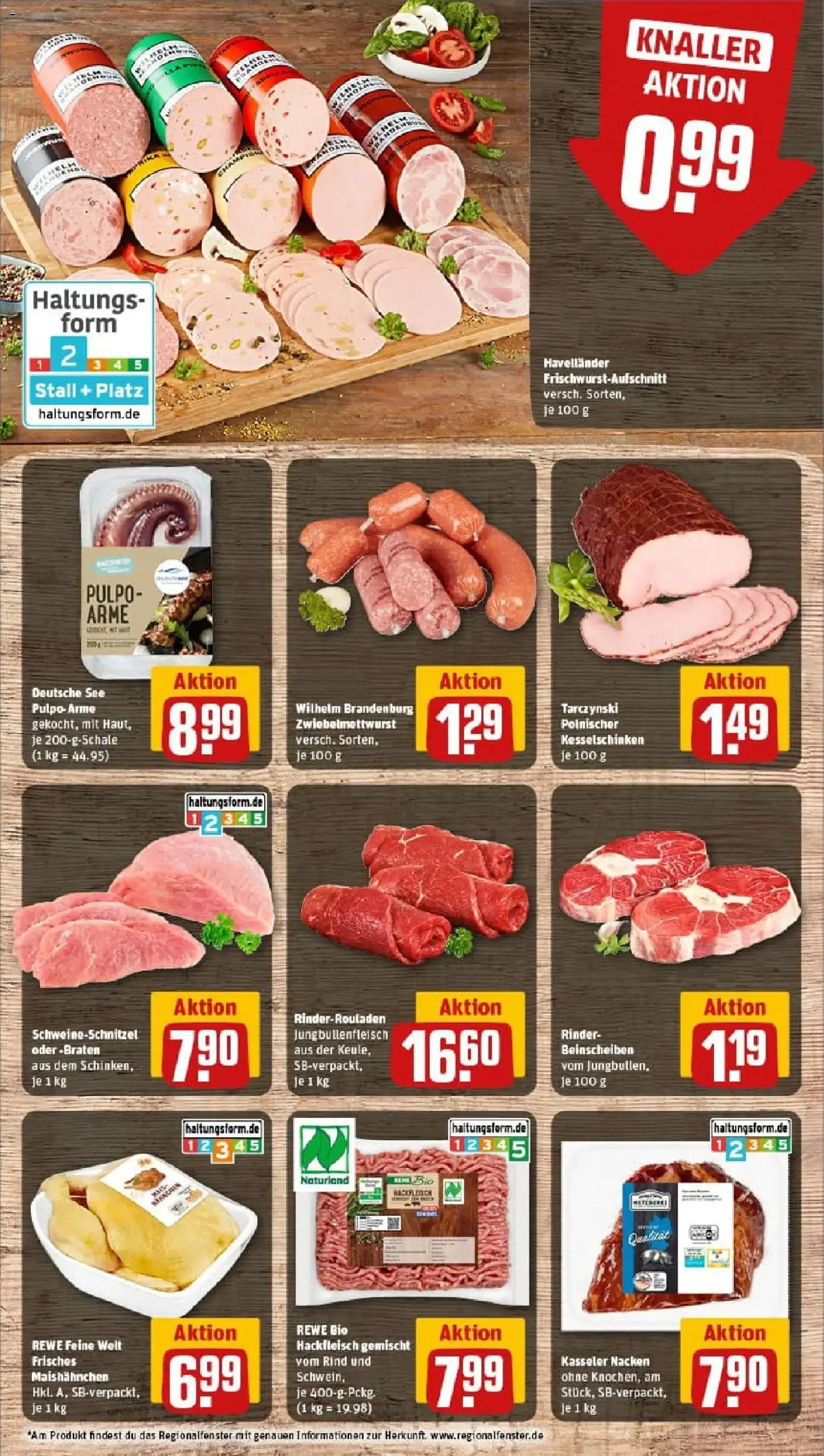 Rewe prospekt Berlin / Lichtenberg	 – gültig ab 11.01.2026 | Seite: 8 | Produkte: Rinderrouladen, Kasseler nacken, Hackfleisch