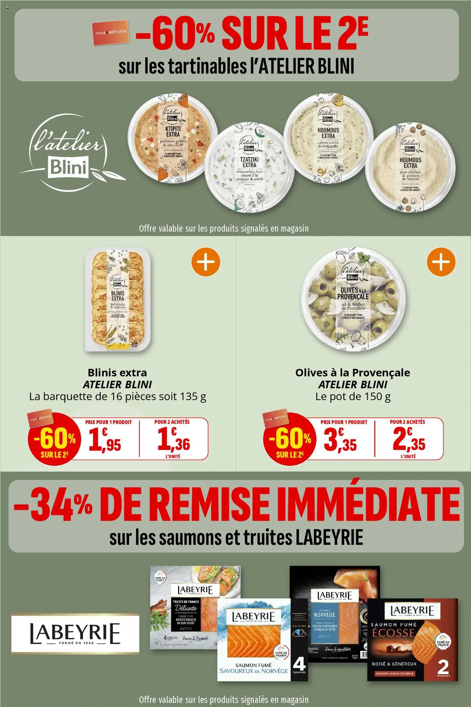 {H1} | Page: 6 | Produits: Feta, Ail, Blinis, Lait