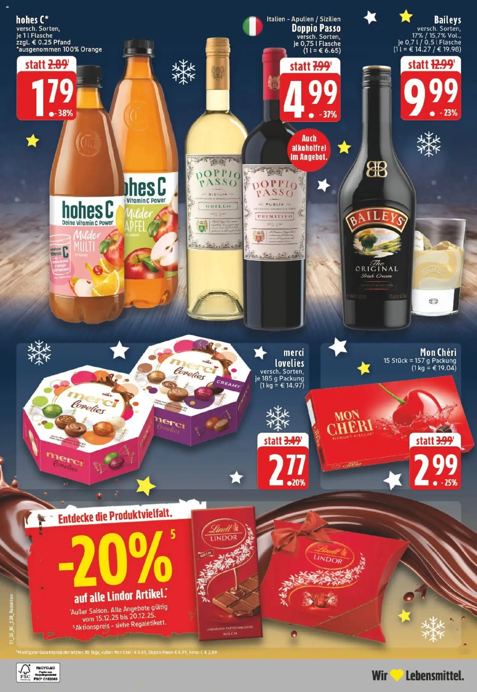 Edeka prospekt Castrop-Rauxel	 – gültig ab 15.12.2025 | Seite: 30 | Produkte: Äpfel, Doppio Passo, Baileys, Hohes c