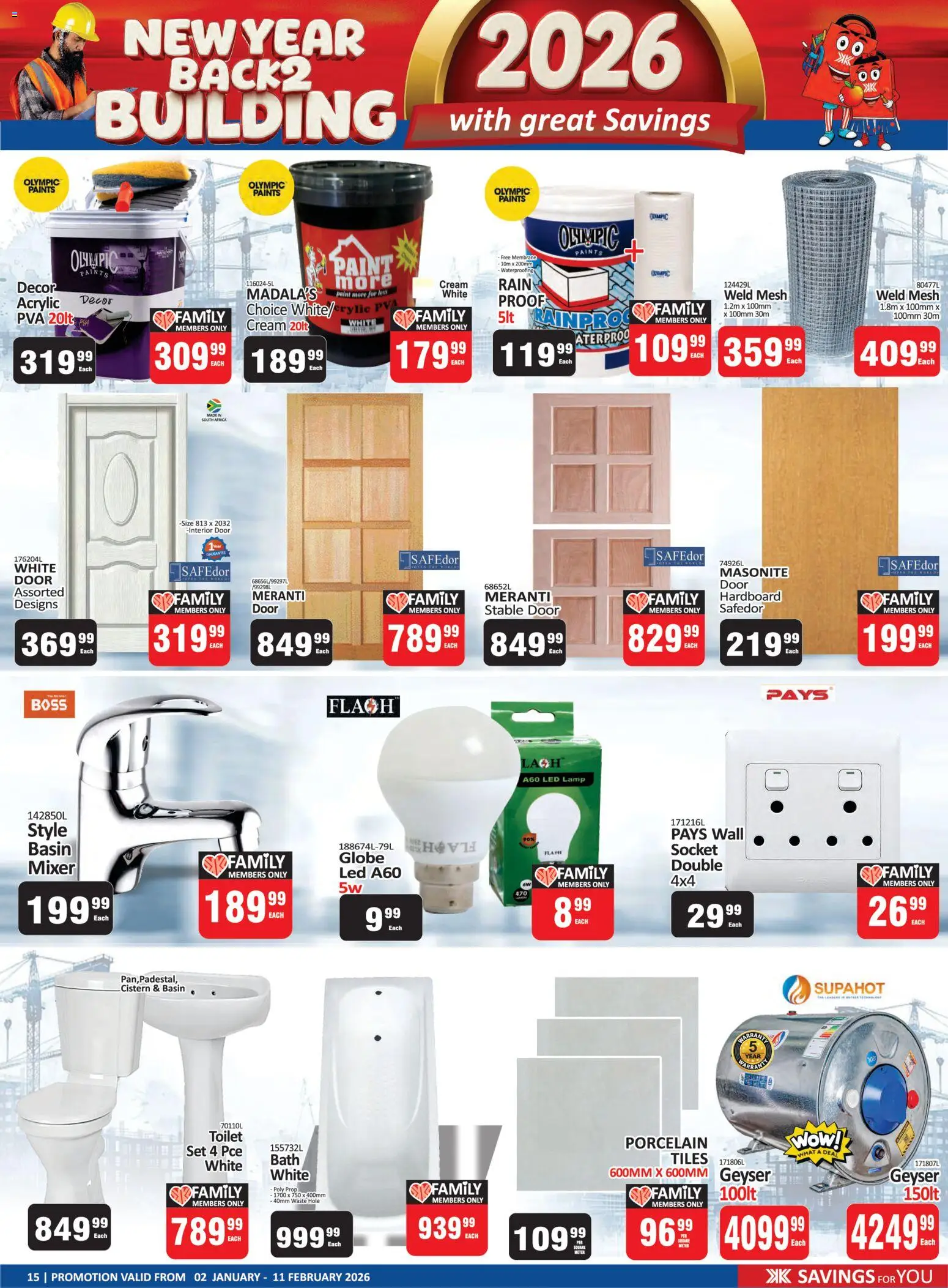 New KIT KAT Cash & Carry catalogue – valid from 02.01.2026 | Page: 15 | Products: Toilet, Bath, Geyser, Cream