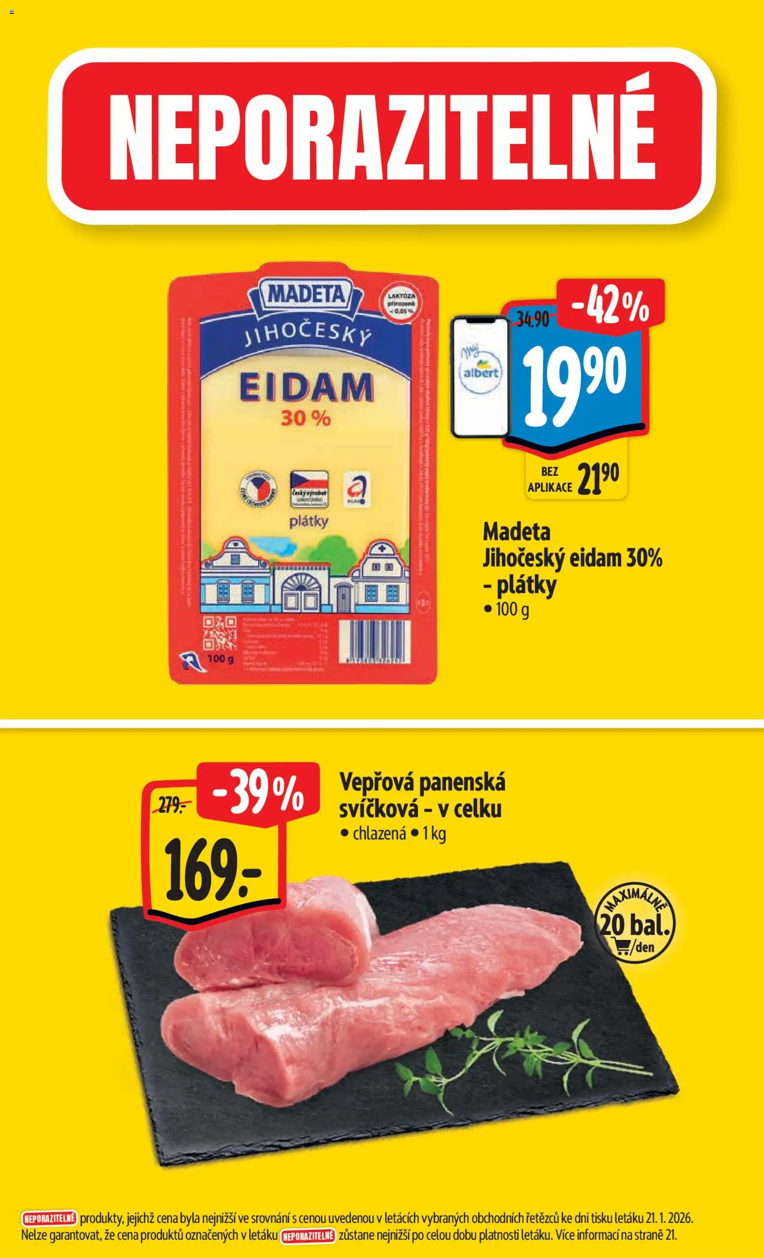 Albert leták - Hypermarket od 28.01.2026 | Strana: 2 | Produkty: Eidam