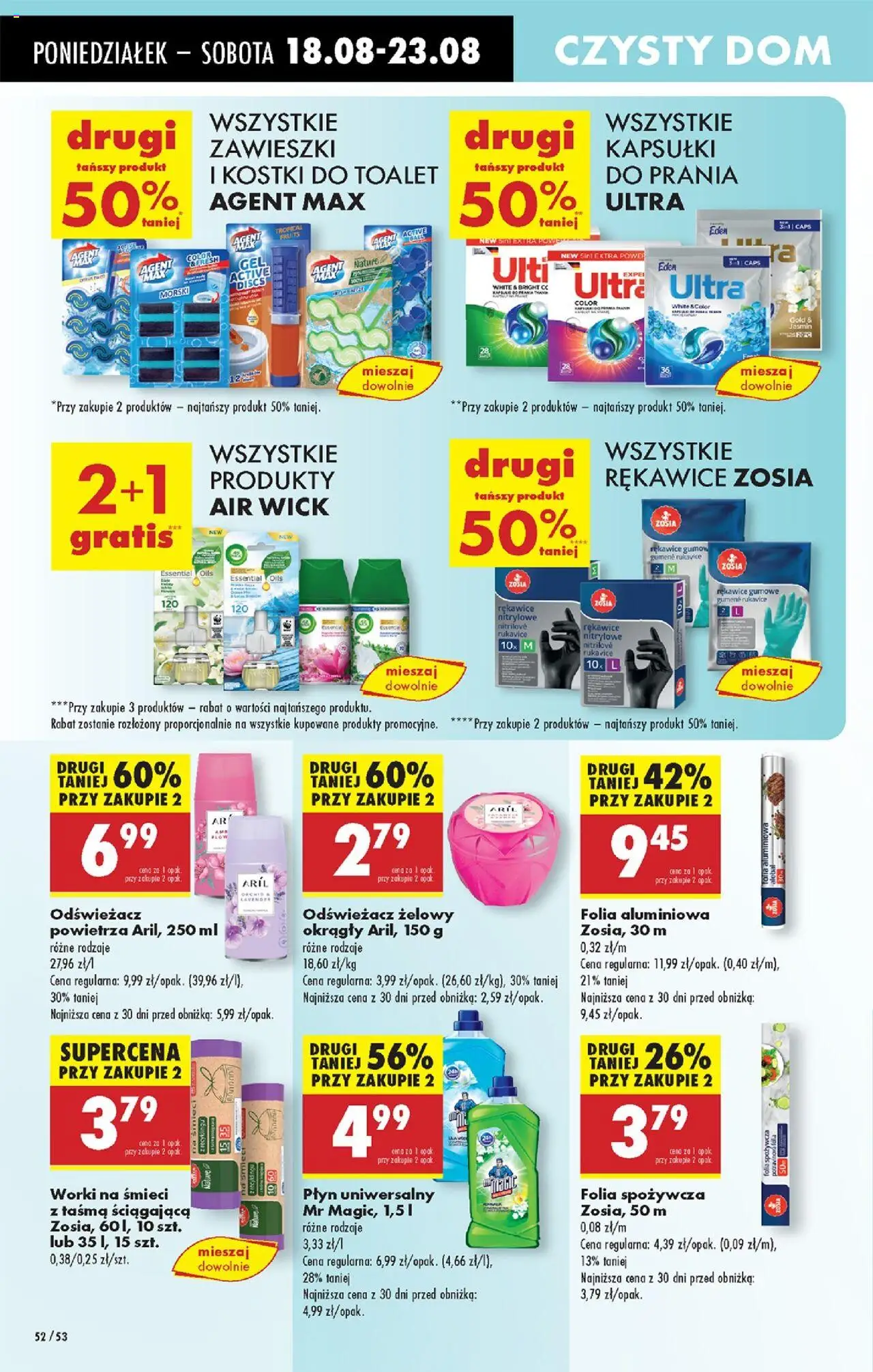 Biedronka gazetka od 18.08.2025 | Strona: 64 | Produkty: Odświeżacz, Odświeżacz powietrza, Kapsułki do prania, Detergent