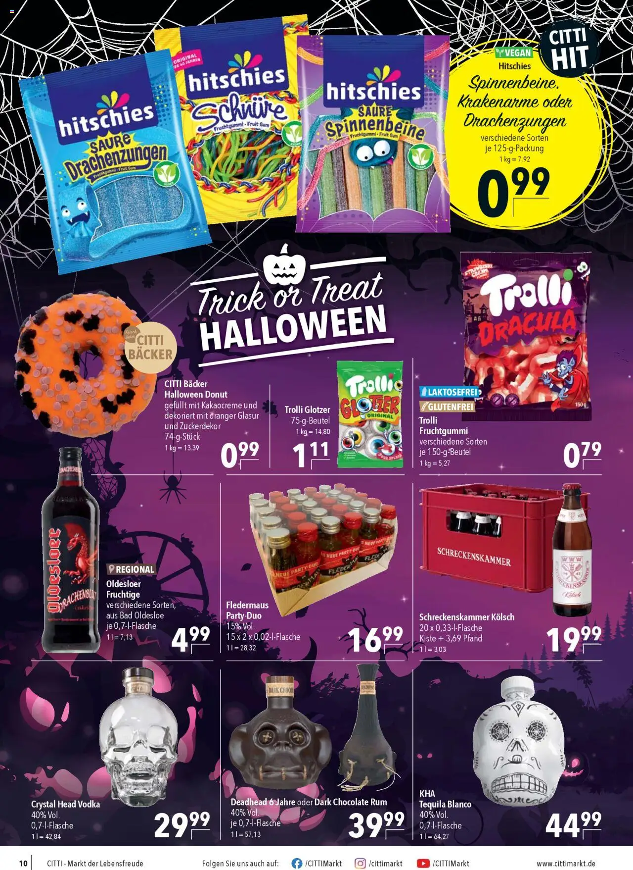 CITTI Markt Prospekt 	 – gültig ab 22.10.2025 | Seite: 10 | Produkte: Rum, Bad, Tequila, Vodka