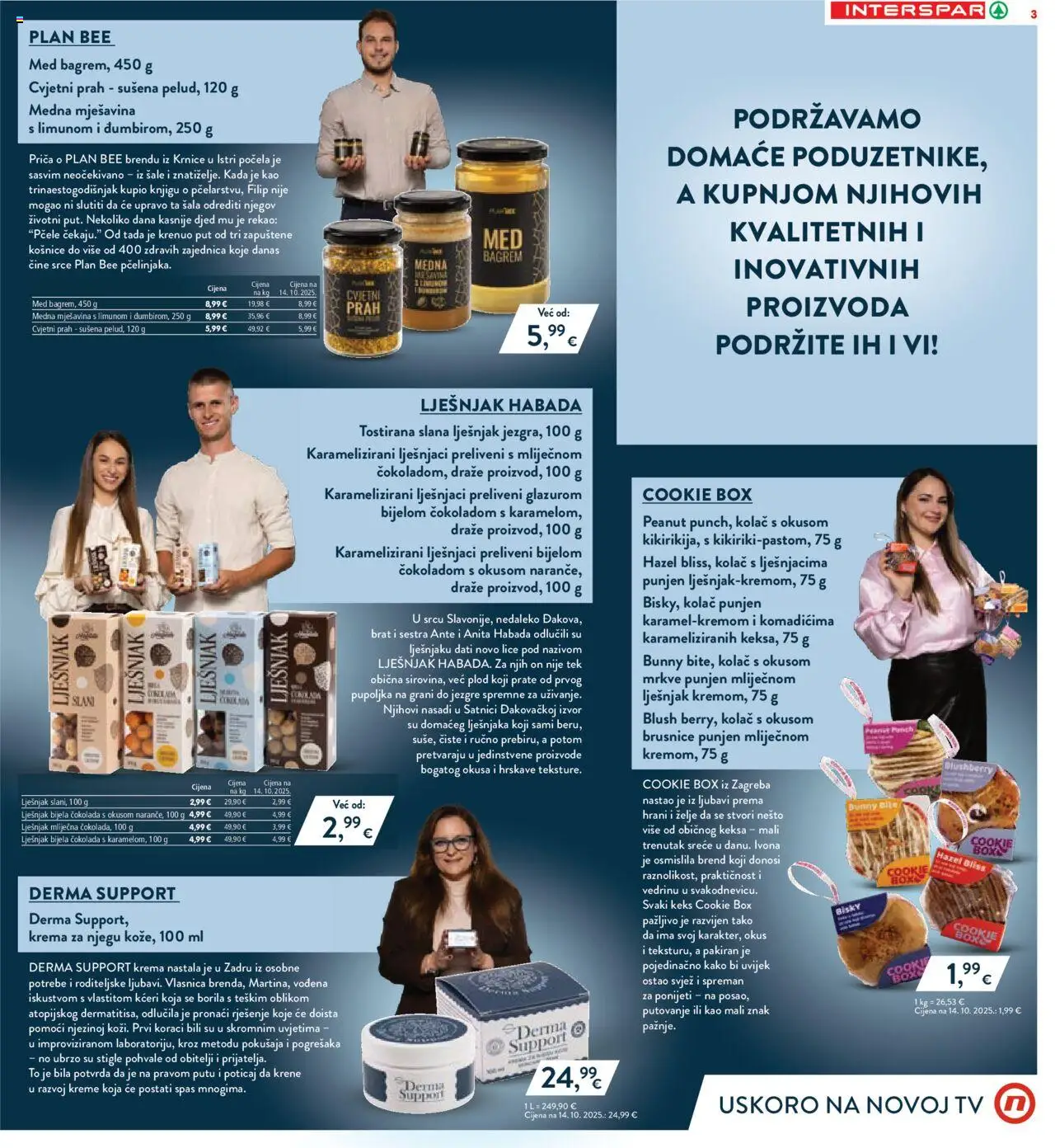 Interspar katalog | vrijedi od 15.10.2025 | Stranica: 3 | Proizvodi: Med, Čokolada, Lješnjak, Zelje