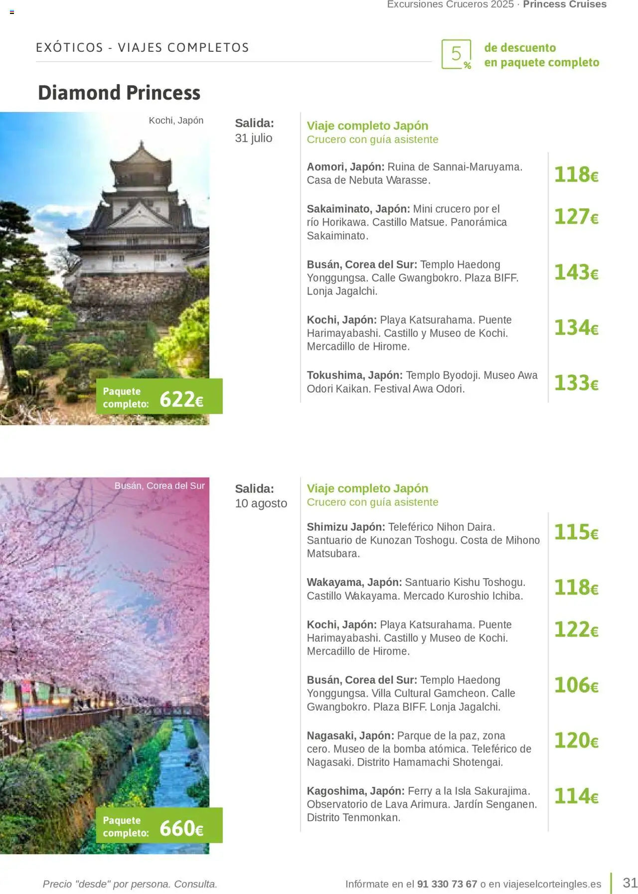 Viajes El Corte Inglés Excursiones Cruceros │ válido desde el 27.03.2025 | Página: 31