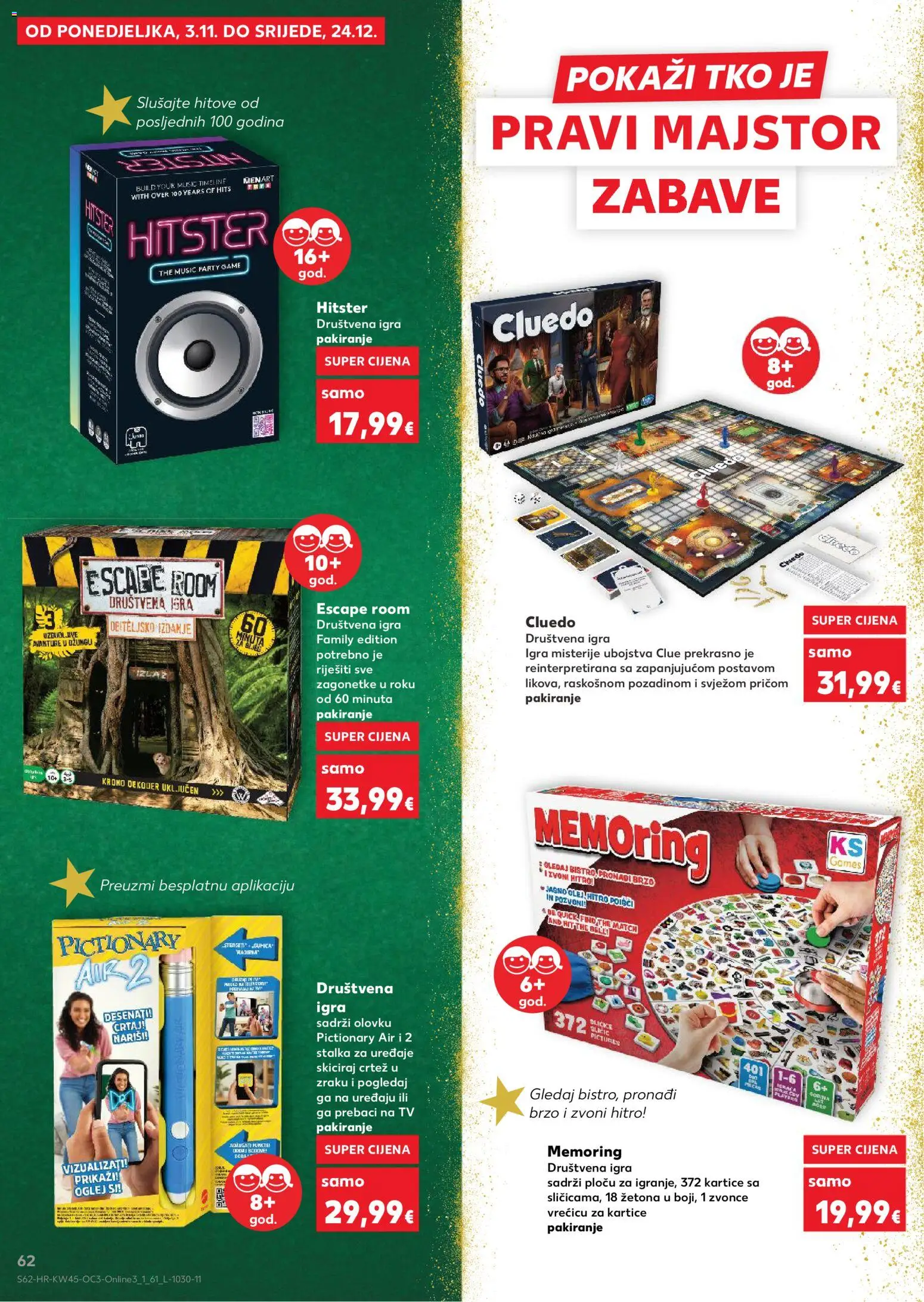 Kaufland katalog | vrijedi od 03.11.2025 | Stranica: 62 | Proizvodi: Tv, Igra