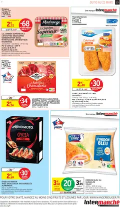 Intermarché - Prévisualisation de LE JAMBON SUPÉRIEUR À L'ÉTOUFFÉE DÉCOUENNÉ CONSERVATION SANS NITRITE, SANS ANTIBIOTIQUE MADRANGE, 4 tranches - soit 160 g - 17 € le kg valide à partir de 10.03.2026 | Page: 23