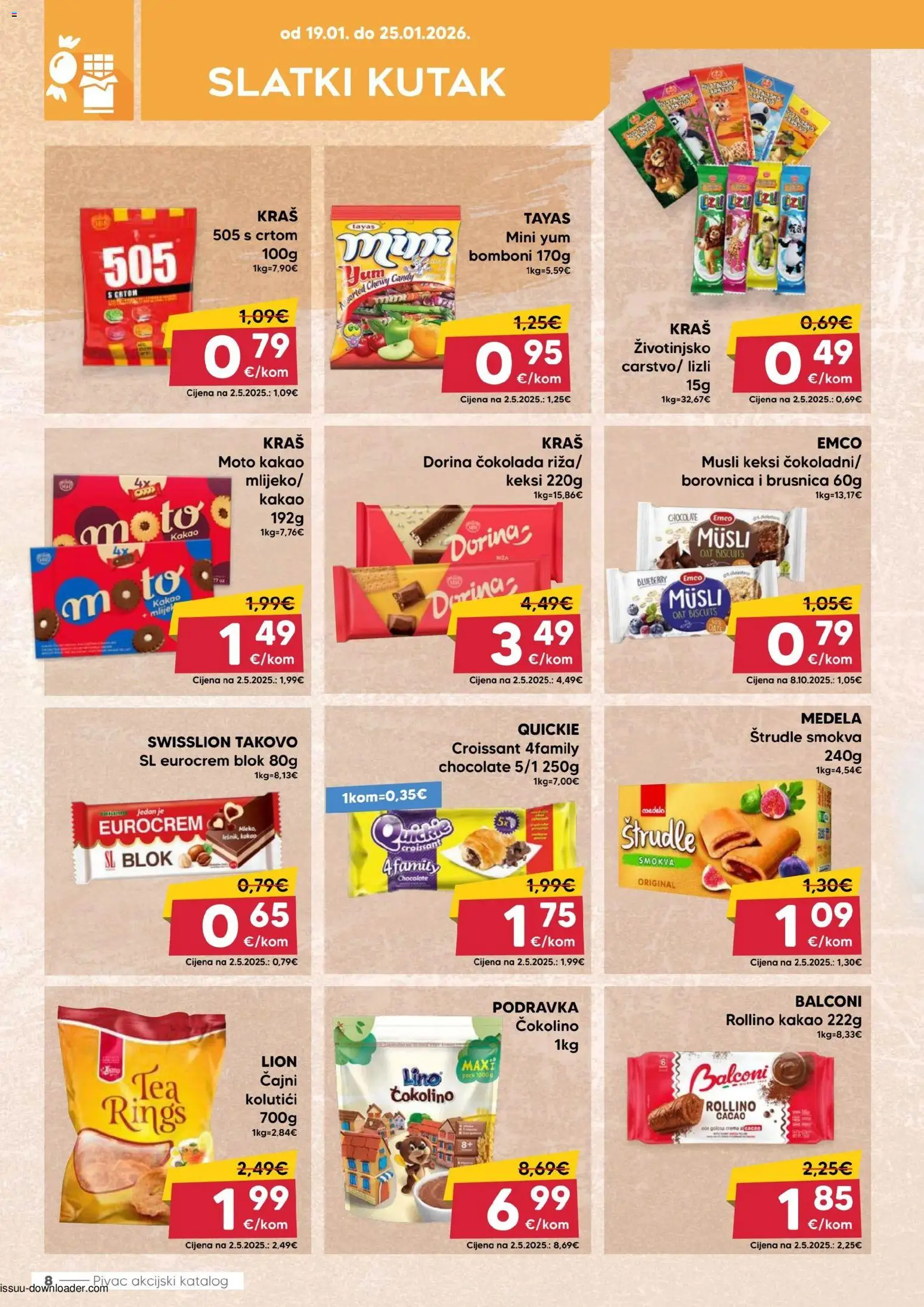 Pivac katalog | vrijedi od 19.01.2026 | Stranica: 8 | Proizvodi: Dorina, Čokolada, Riža, Štrudle
