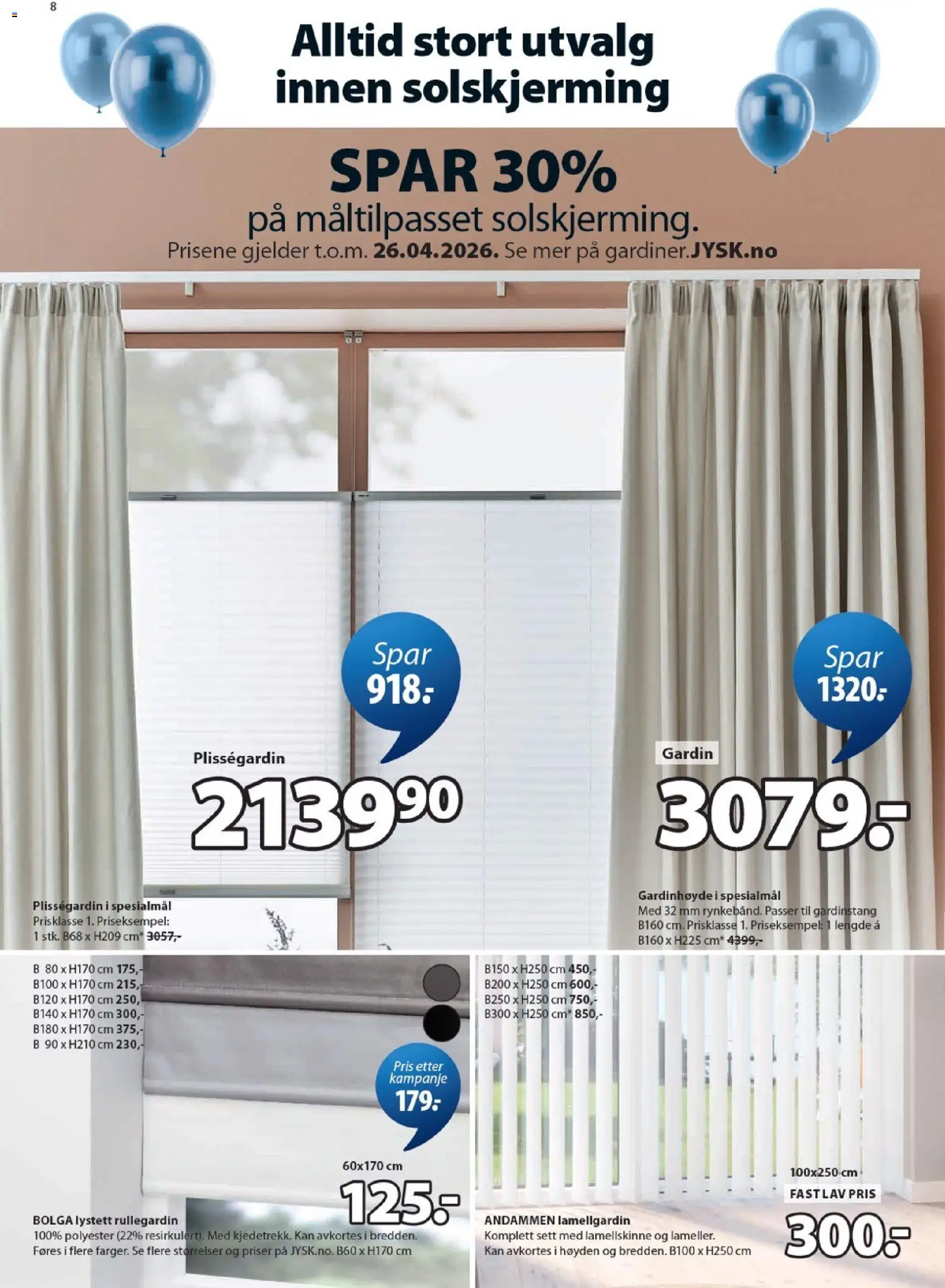 {H1} | Side: 8 | Produkter: Суміш дитяча, Solskjerming