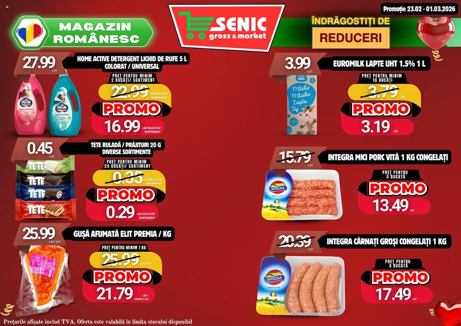 Noul catalog Senic – valabil de la 23.02.2026 | Pagină: 2 | Produse: Mici, Lapte, Detergent, Cârnați