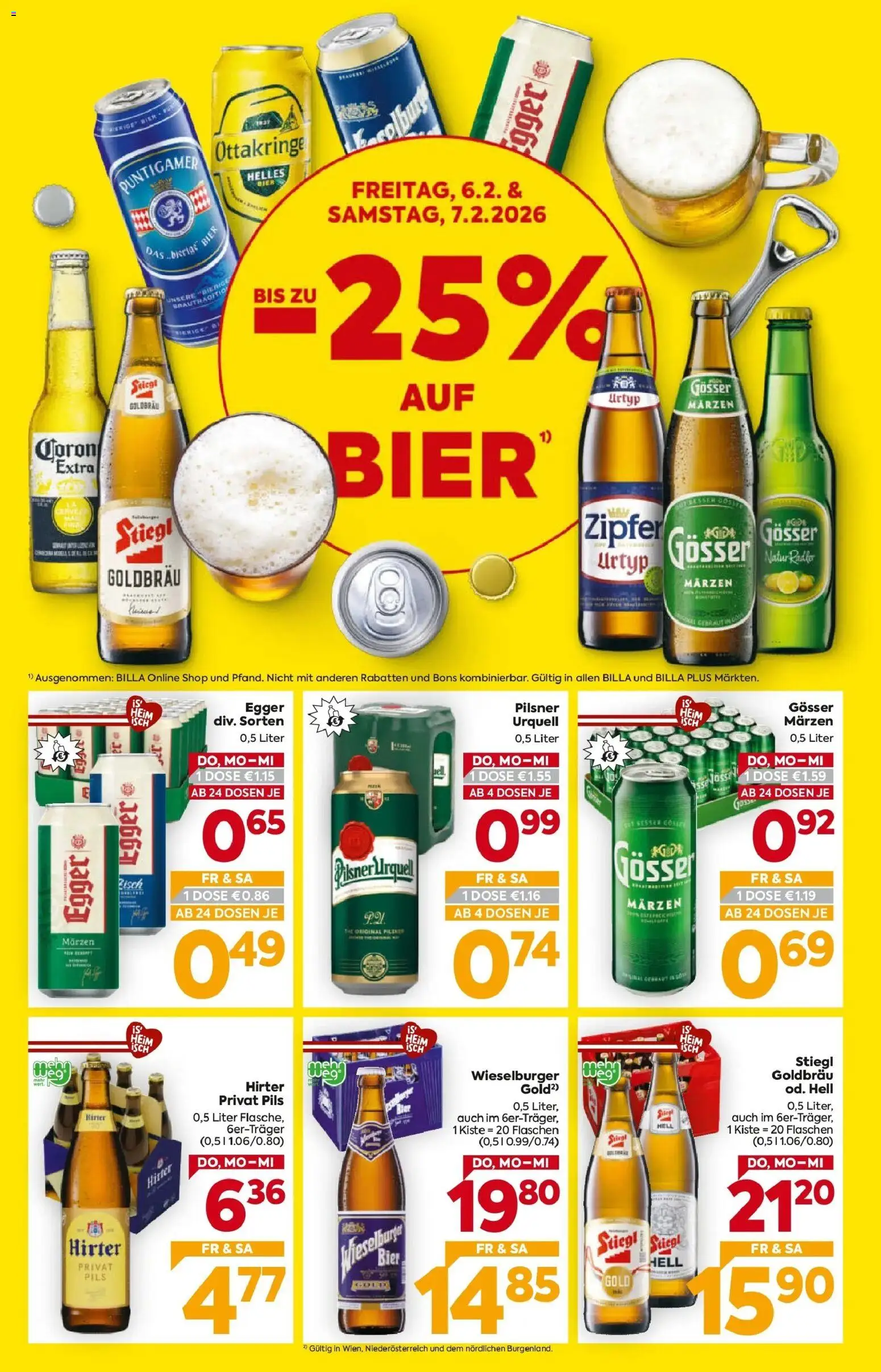 Billa Flugblatt - Wien gültig ab 05.02.2026 | Seite: 2 | Produkte: Bier