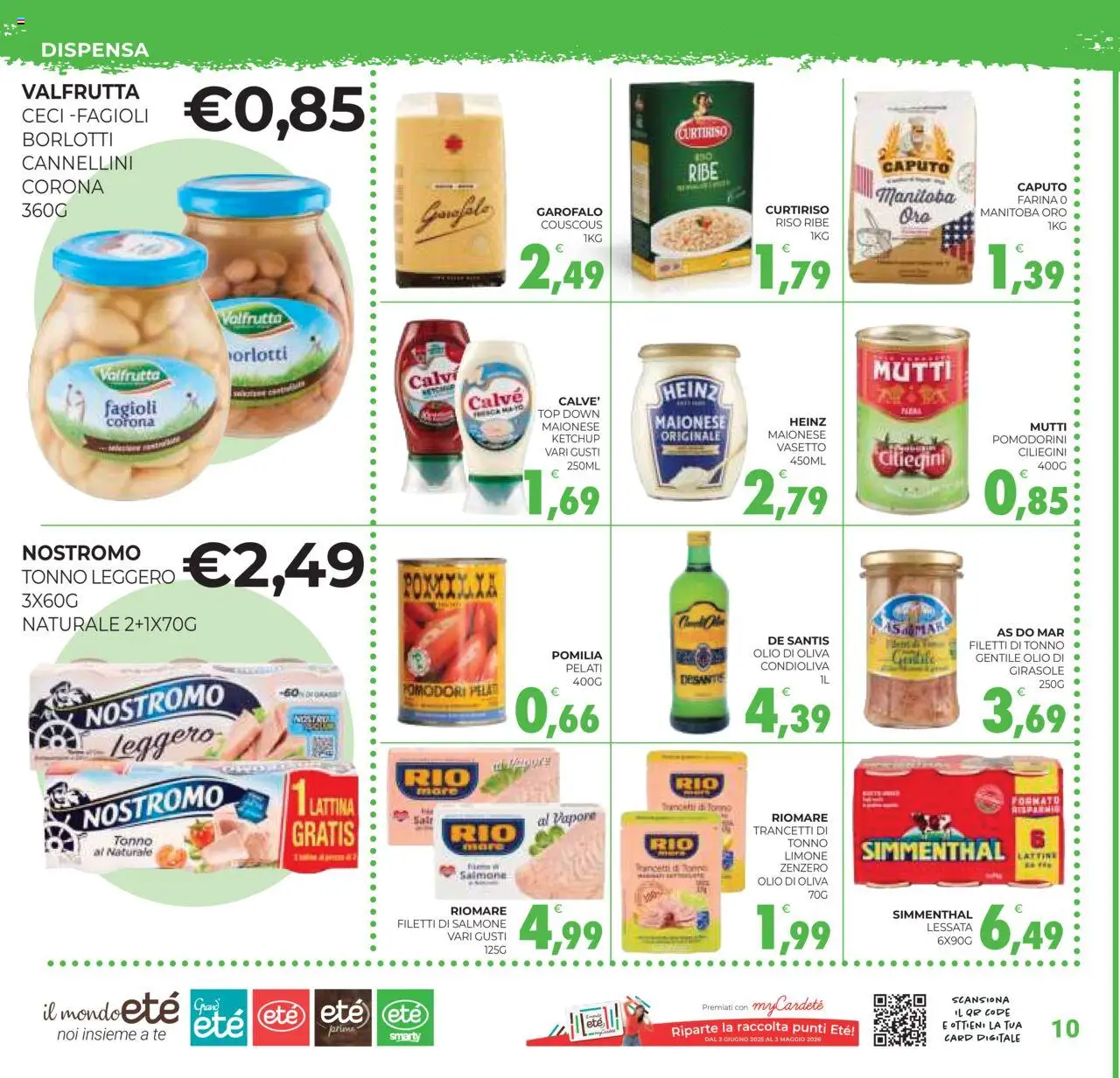 Volantino Eté del 05.08.2025 | Pagina: 10 | Prodotti: Salmone, Pomodori, Tonno al naturale, Mutti