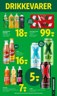Faxe Kondi eller Pepsi Max*, Flere varianter. 150 cl. Literpris 12,00 + pant. Frit valg. 1 flaske. gyldig fra 13.11.2025 | Side: 23 | Produkter: Coca Cola, Lime, Faxe Kondi, Cola