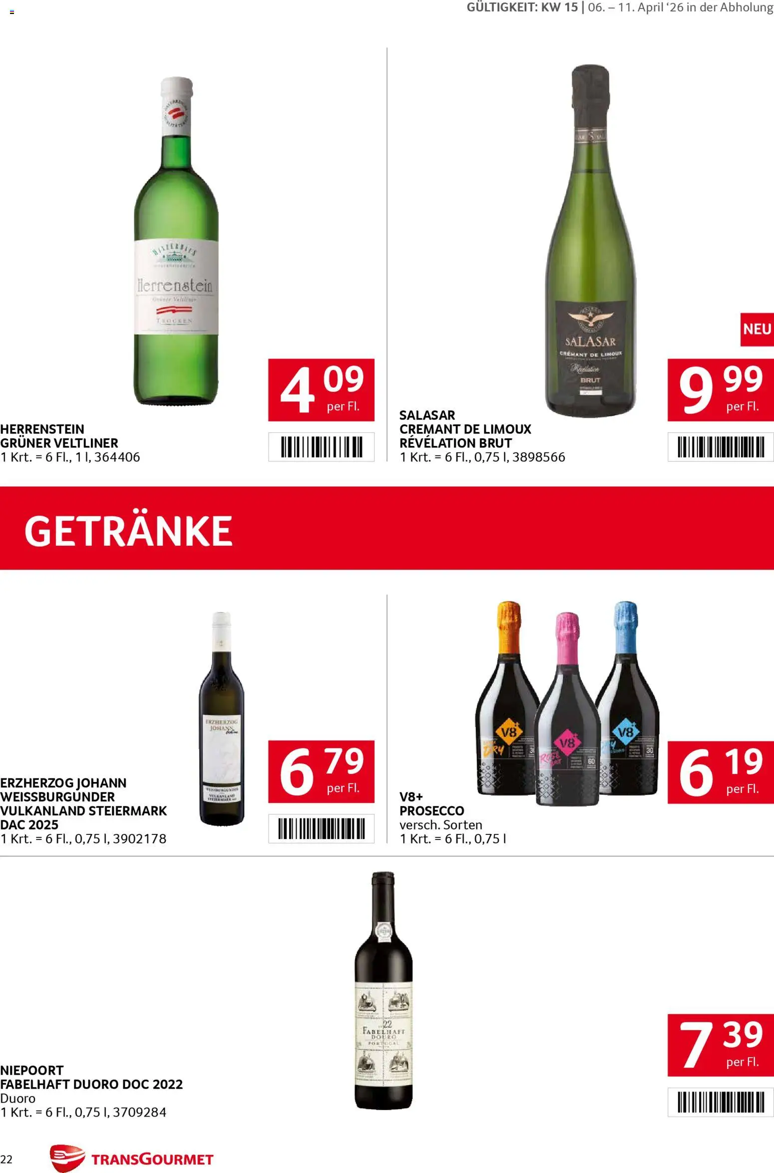 Transgourmet Flugblatt gültig ab 06.04.2026 | Seite: 22