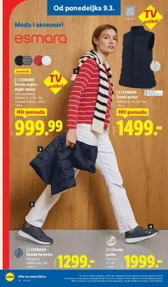 ESMARA Ženske farmerke, Straight fit, Veličine: 36-46* - pregled Lidl kataloga - važi od 05.03.2026 | Strana: 94 | Proizvode: Farmerke, Prsluk, Patike