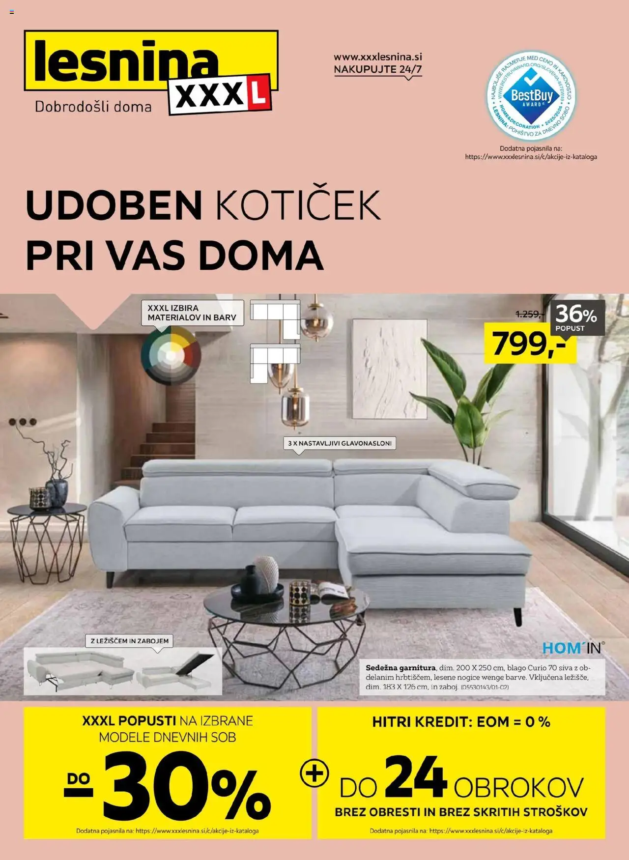 Novi XXXL Lesnina katalog ponudbe – veljaven od 01.09.2025 | Stran: 1