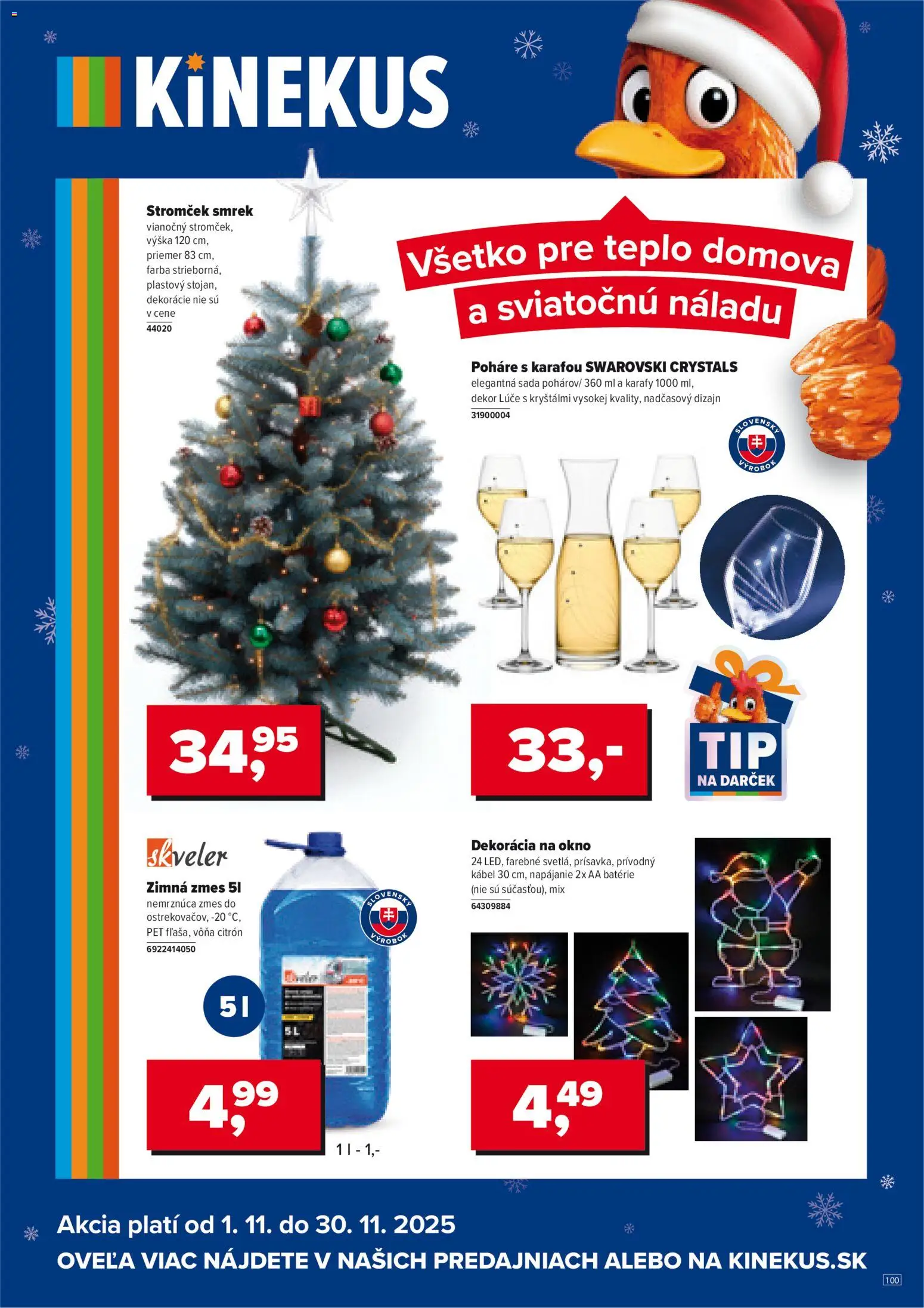 Nové Kinekus akcie – leták je platný od 01.11.2025 | Strana: 1 | Produkty: Kábel