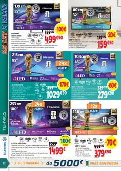 E.leclerc katalog akcije – veljaven od 05.11.2025 | Stran: 32 | Izdelki: Televizor, Audio, Usb, Led tv